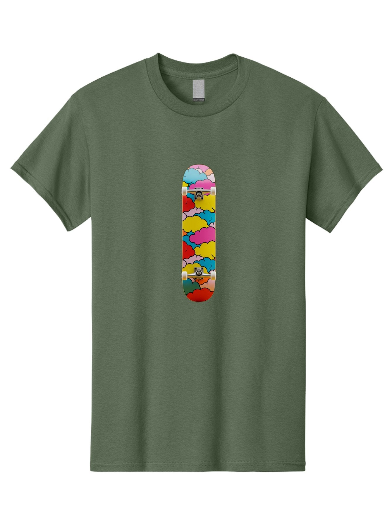Colorful-Clouds-Skateboard Men'S Graphic Tee, 100% Cotton, Comfortable Casual Summer Wear, Machine Washable, Vintage Camera, Old Camera, Antique Camera, Black Camera, Classic Photography, Photography Equipment, Nostalgic Device, Film Camera, Bam097 11