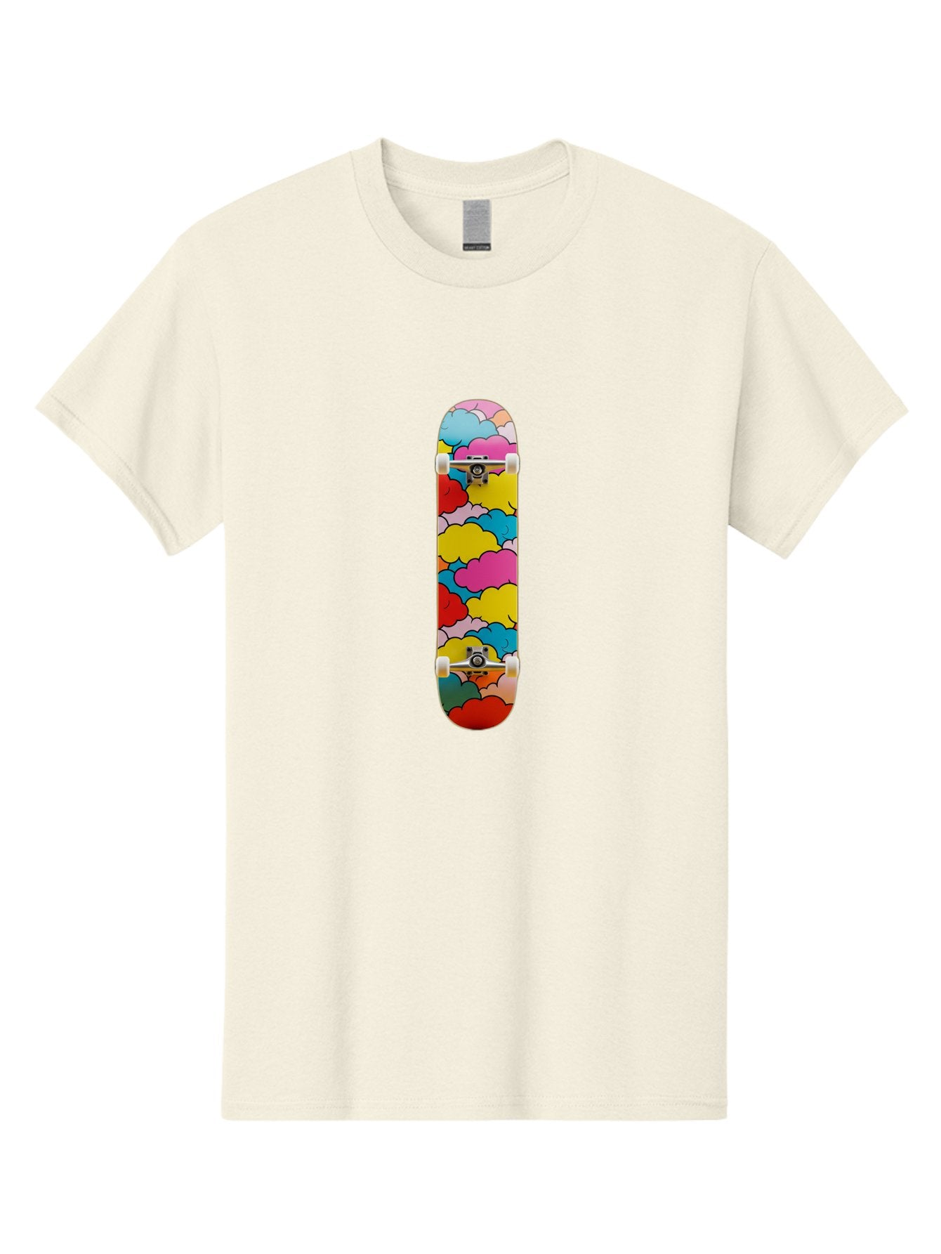 Colorful-Clouds-Skateboard Men'S Graphic Tee, 100% Cotton, Comfortable Casual Summer Wear, Machine Washable, Vintage Camera, Old Camera, Antique Camera, Black Camera, Classic Photography, Photography Equipment, Nostalgic Device, Film Camera, Bam097 5