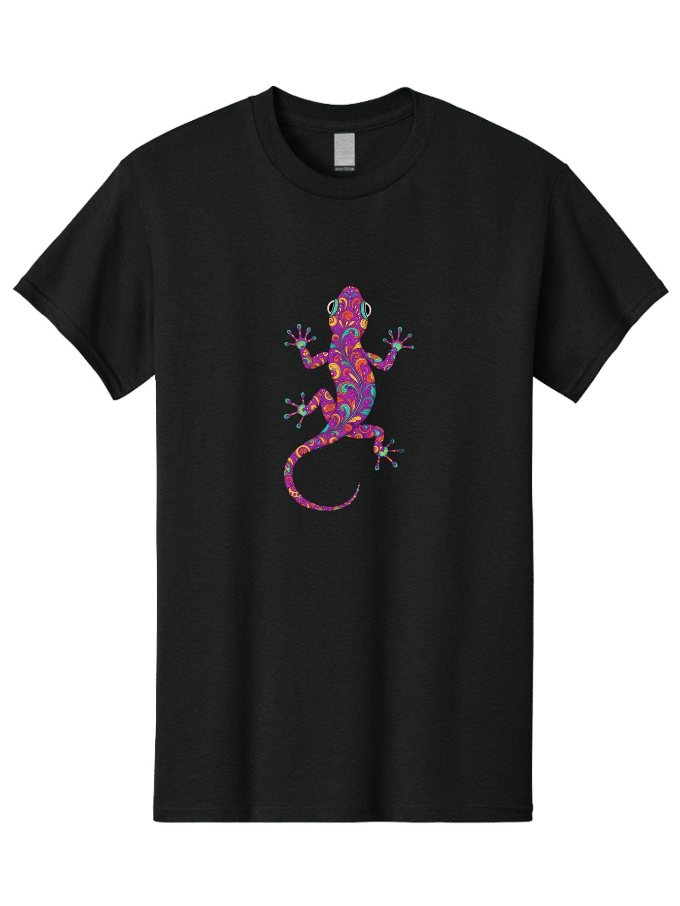 Colorful-Gecko-1 Men'S Graphic Tee, 100% Cotton, Comfortable Casual Summer Wear, Machine Washable, Vintage Camera, Old Camera, Antique Camera, Black Camera, Classic Photography, Photography Equipment, Nostalgic Device, Film Camera, Camera Art Bam098 8