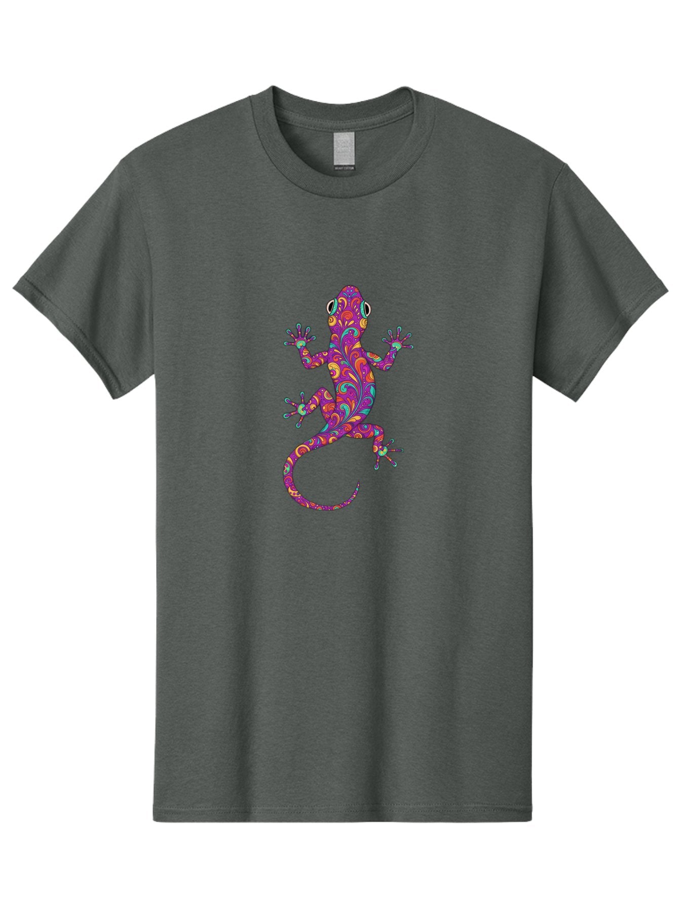 Colorful-Gecko-1 Men'S Graphic Tee, 100% Cotton, Comfortable Casual Summer Wear, Machine Washable, Vintage Camera, Old Camera, Antique Camera, Black Camera, Classic Photography, Photography Equipment, Nostalgic Device, Film Camera, Camera Art Bam098