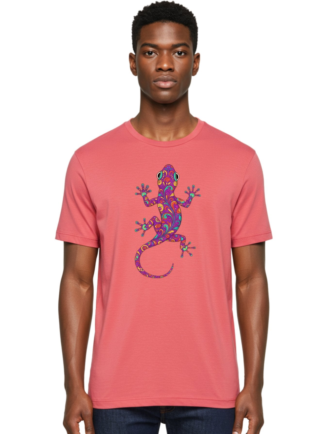 Colorful-Gecko-1 Men'S Graphic Tee, 100% Cotton, Comfortable Casual Summer Wear, Machine Washable, Vintage Camera, Old Camera, Antique Camera, Black Camera, Classic Photography, Photography Equipment, Nostalgic Device, Film Camera, Camera Art Bam098 30