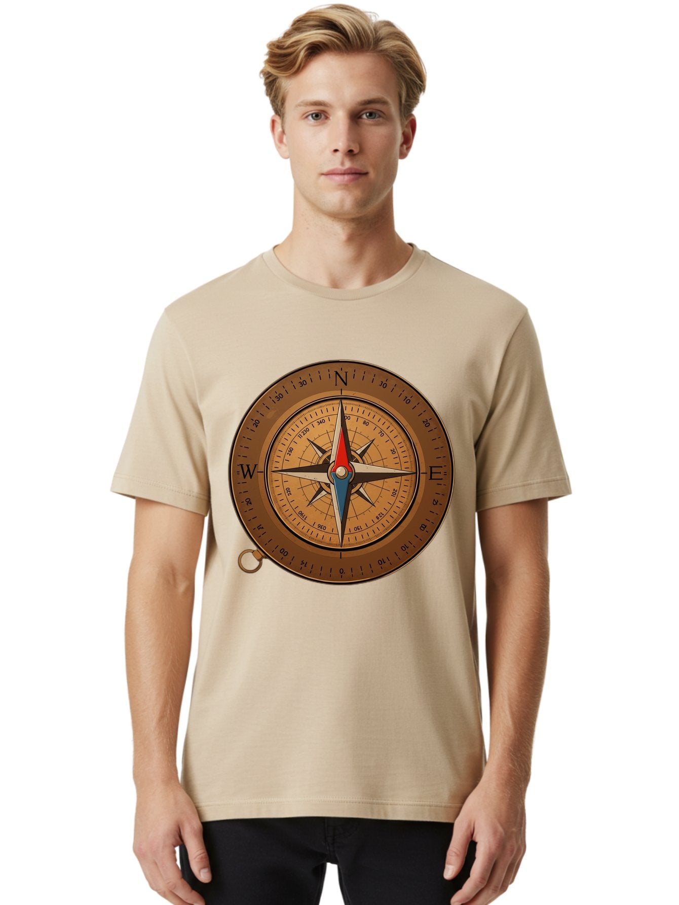 Compass Men'S Graphic Tee, 100% Cotton, Comfortable Casual Summer Wear, Machine Washable, Vintage Camera, Old Camera, Antique Camera, Black Camera, Classic Photography, Photography Equipment, Nostalgic Device, Film Camera, Camera Art Bam102 19