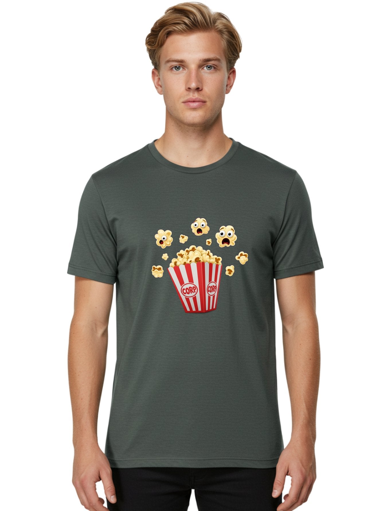 Corp-Popcorn Men'S Graphic Tee, 100% Cotton, Comfortable Casual Summer Wear, Machine Washable, Vintage Camera, Old Camera, Antique Camera, Black Camera, Classic Photography, Photography Equipment, Nostalgic Device, Film Camera, Camera Art Bam111 27
