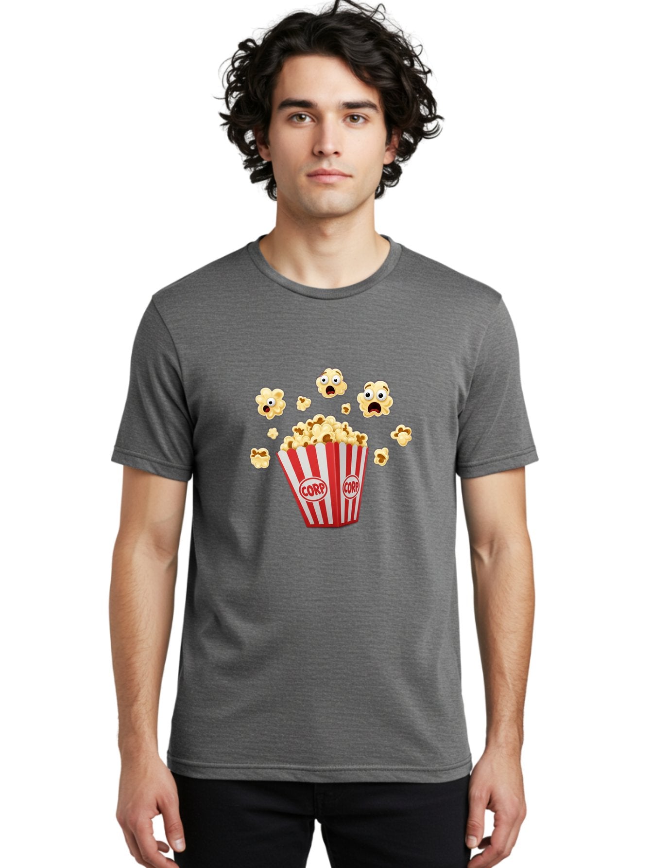 Corp-Popcorn Men'S Graphic Tee, 100% Cotton, Comfortable Casual Summer Wear, Machine Washable, Vintage Camera, Old Camera, Antique Camera, Black Camera, Classic Photography, Photography Equipment, Nostalgic Device, Film Camera, Camera Art Bam111 17