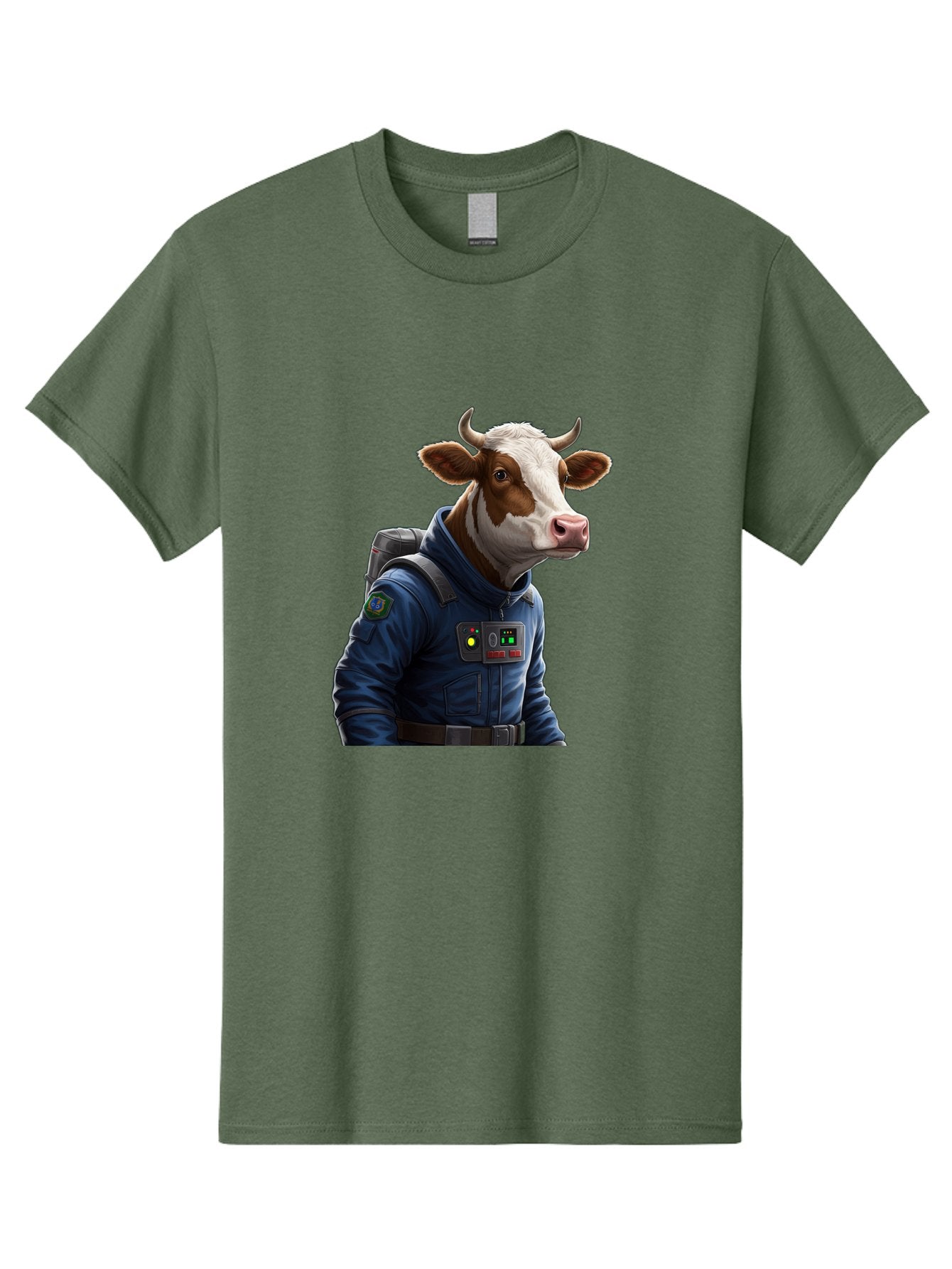 Cow-In-Space-Suit Men'S Graphic Tee, 100% Cotton, Comfortable Casual Summer Wear, Machine Washable, Vintage Camera, Old Camera, Antique Camera, Black Camera, Classic Photography, Photography Equipment, Nostalgic Device, Film Camera, Camera Art Bam117 5