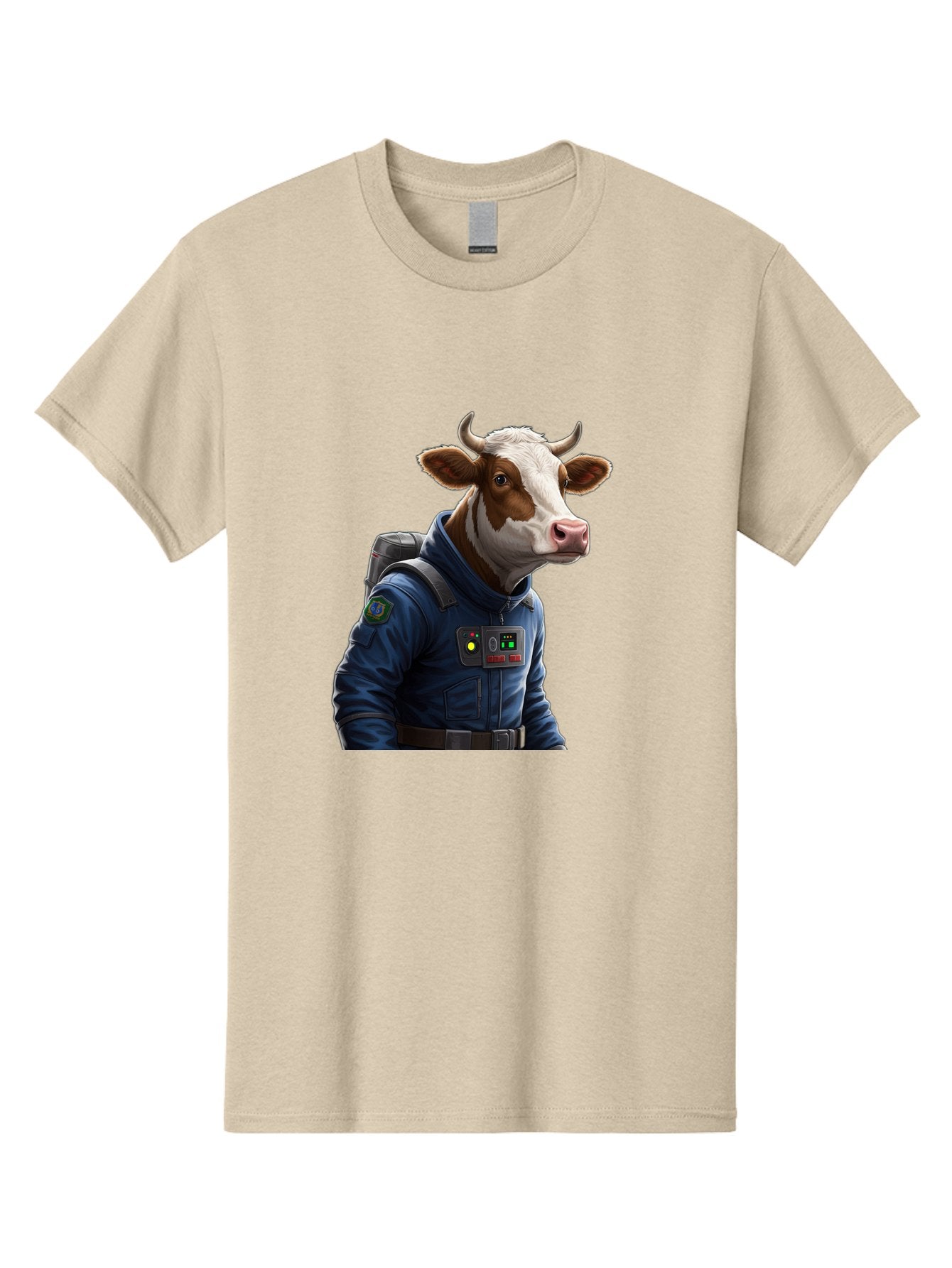 Cow-In-Space-Suit Men'S Graphic Tee, 100% Cotton, Comfortable Casual Summer Wear, Machine Washable, Vintage Camera, Old Camera, Antique Camera, Black Camera, Classic Photography, Photography Equipment, Nostalgic Device, Film Camera, Camera Art Bam117 4