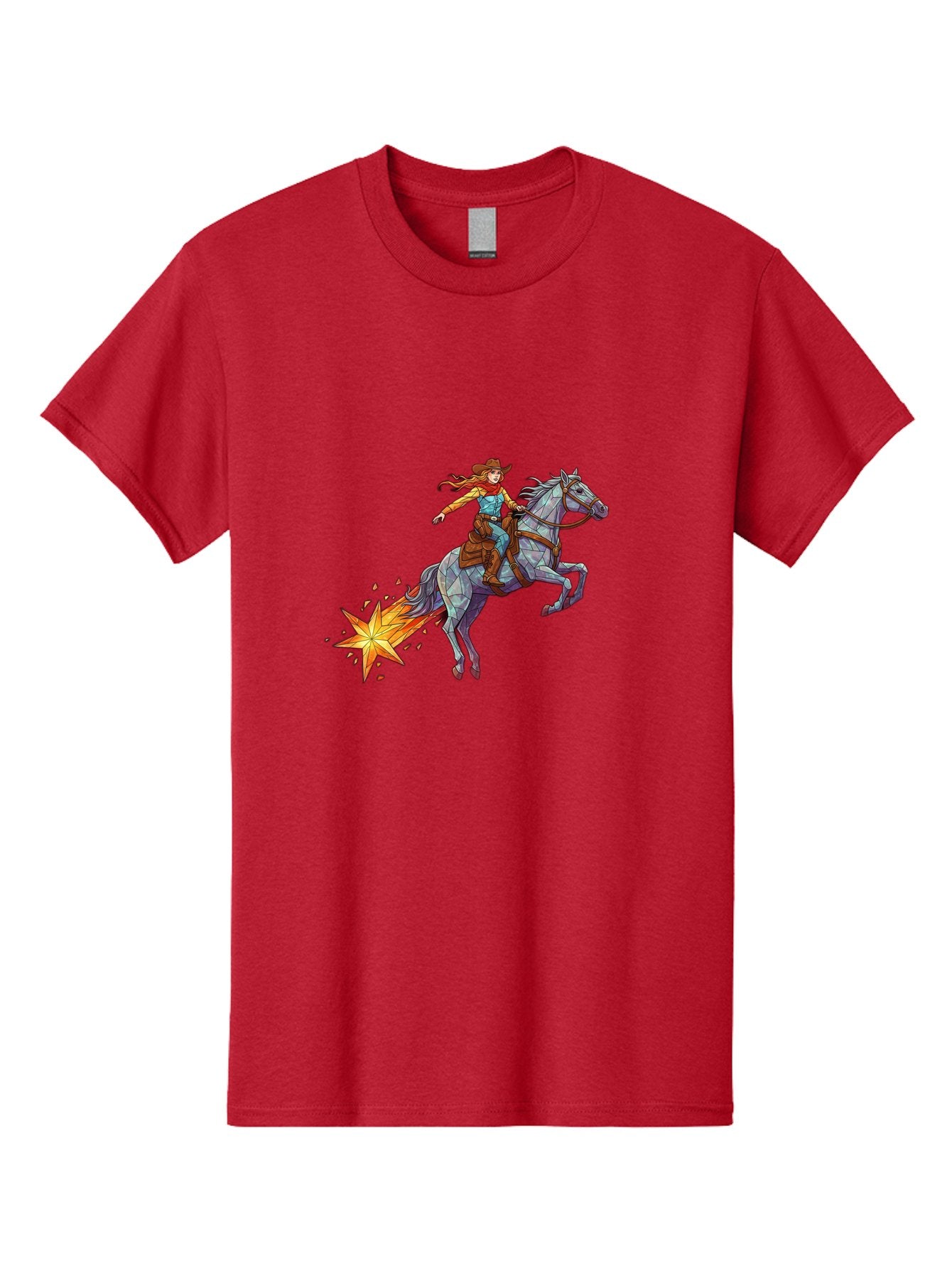 Cowgirl-On-Polygonal-Horse Men'S Graphic Tee, 100% Cotton, Comfortable Casual Summer Wear, Machine Washable, Vintage Camera, Old Camera, Antique Camera, Black Camera, Classic Photography, Photography Equipment, Nostalgic Device, Film Camera, Bam119 7