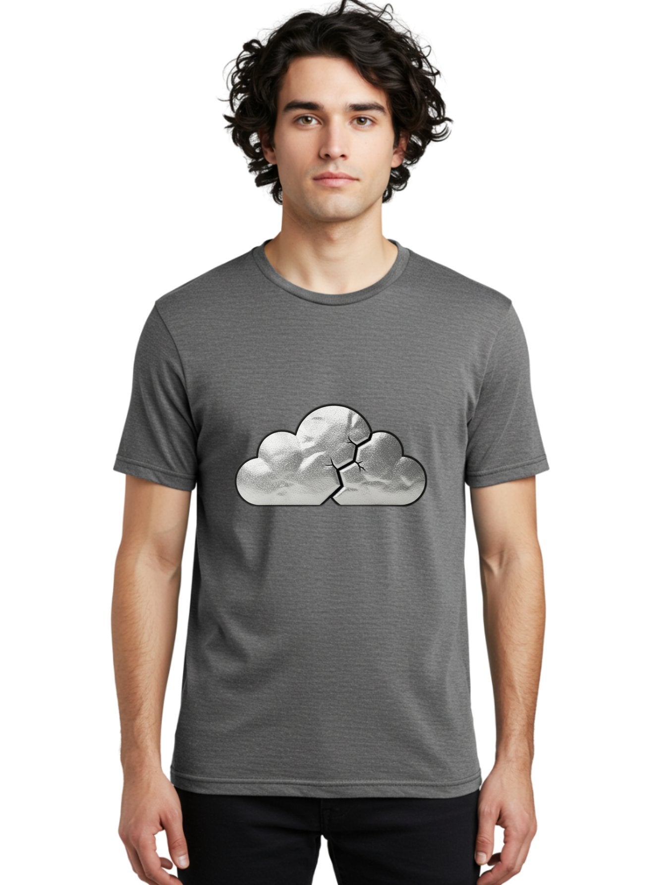 Cracked-Cloud Men'S Graphic Tee, 100% Cotton, Comfortable Casual Summer Wear, Machine Washable, Vintage Camera, Old Camera, Antique Camera, Black Camera, Classic Photography, Photography Equipment, Nostalgic Device, Film Camera, Camera Art Bam120 30