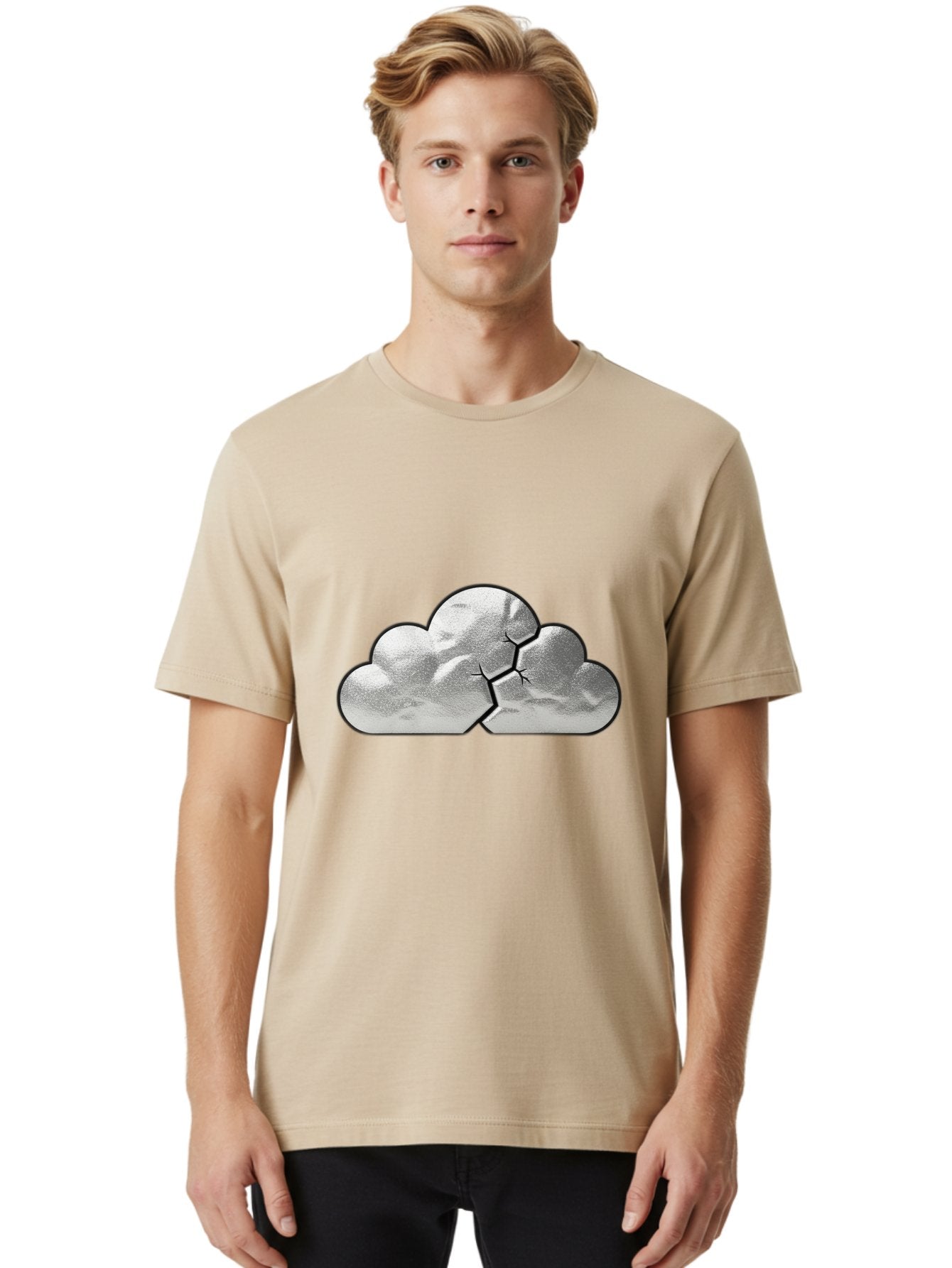 Cracked-Cloud Men'S Graphic Tee, 100% Cotton, Comfortable Casual Summer Wear, Machine Washable, Vintage Camera, Old Camera, Antique Camera, Black Camera, Classic Photography, Photography Equipment, Nostalgic Device, Film Camera, Camera Art Bam120 16
