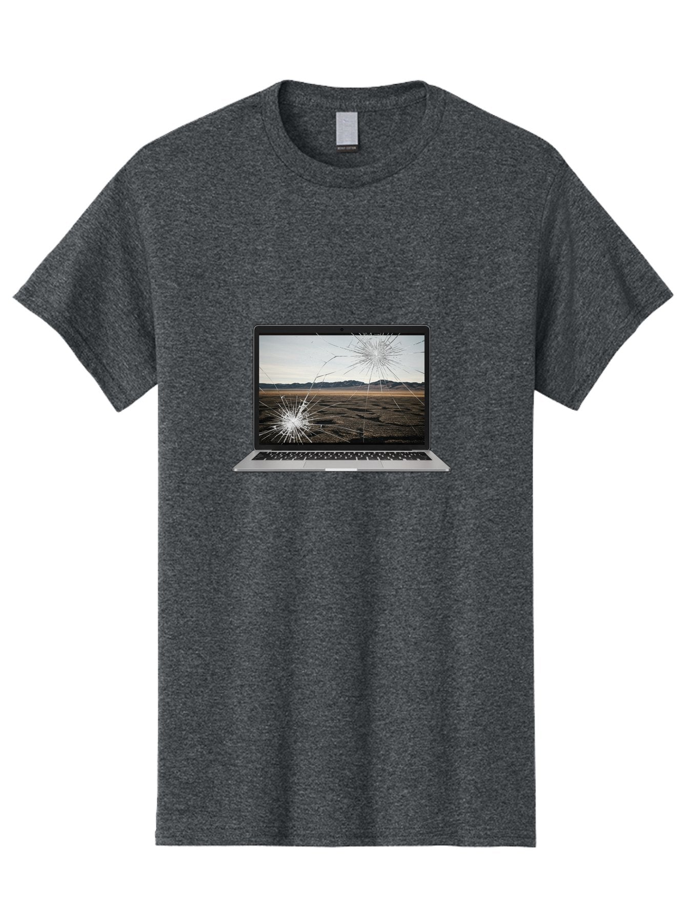 Cracked-Laptop-Screen Men'S Graphic Tee, 100% Cotton, Comfortable Casual Summer Wear, Machine Washable, Vintage Camera, Old Camera, Antique Camera, Black Camera, Classic Photography, Photography Equipment, Nostalgic Device, Film Camera, Bam122 15