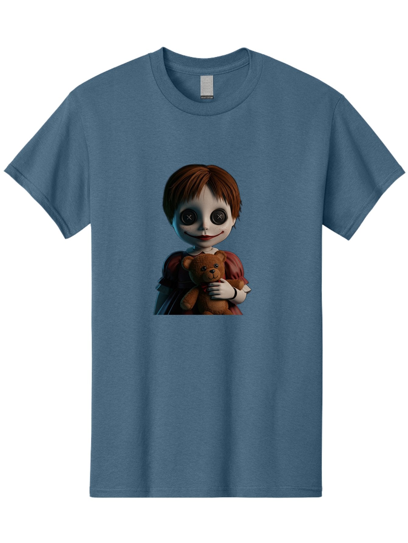 Creepy-Doll-1 Men'S Graphic Tee, 100% Cotton, Comfortable Casual Summer Wear, Machine Washable, Vintage Camera, Old Camera, Antique Camera, Black Camera, Classic Photography, Photography Equipment, Nostalgic Device, Film Camera, Camera Art Bam130 5