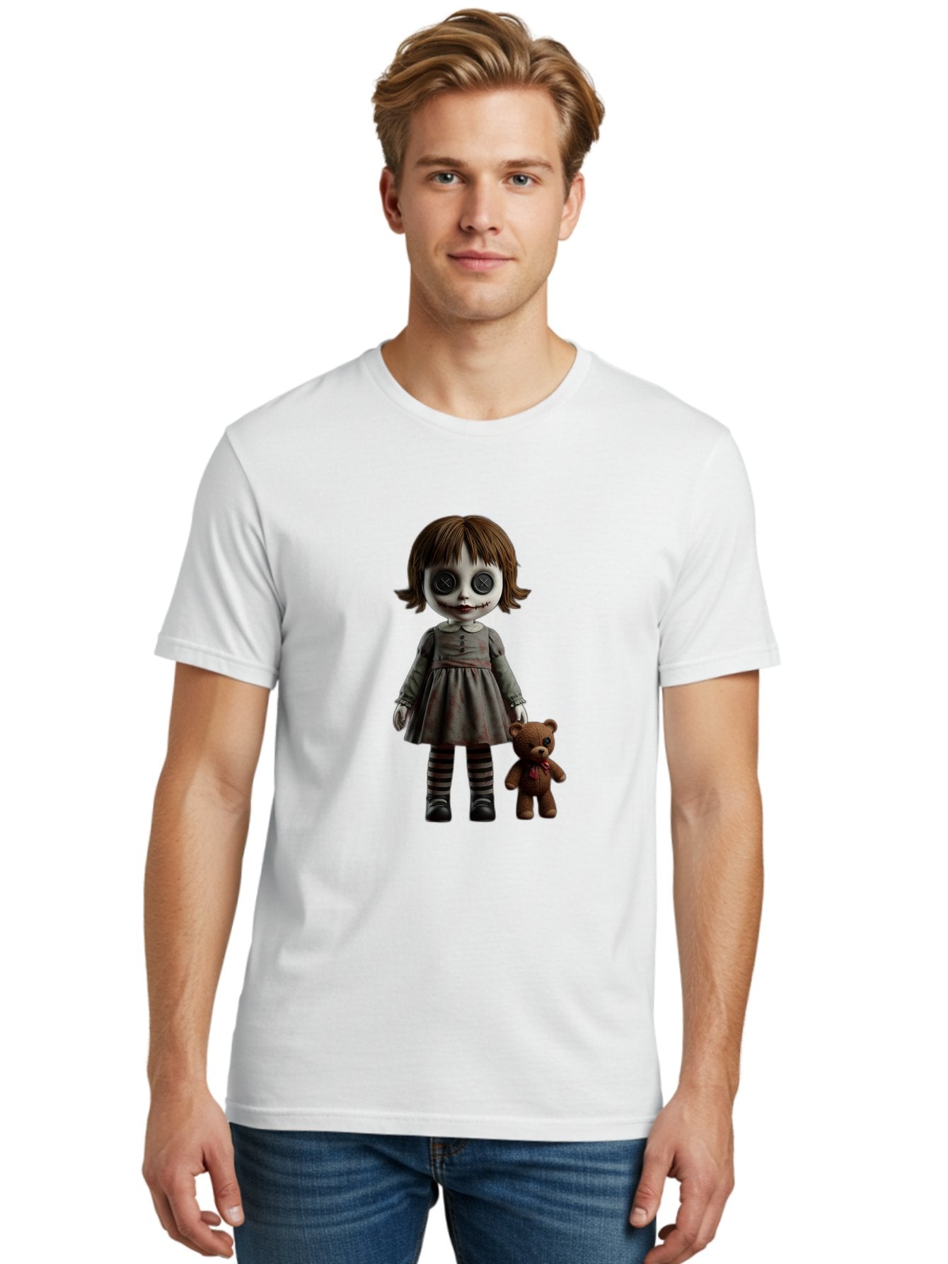 Creepy-Doll Men'S Graphic Tee, 100% Cotton, Comfortable Casual Summer Wear, Machine Washable, Vintage Camera, Old Camera, Antique Camera, Black Camera, Classic Photography, Photography Equipment, Nostalgic Device, Film Camera, Camera Art Bam131 25