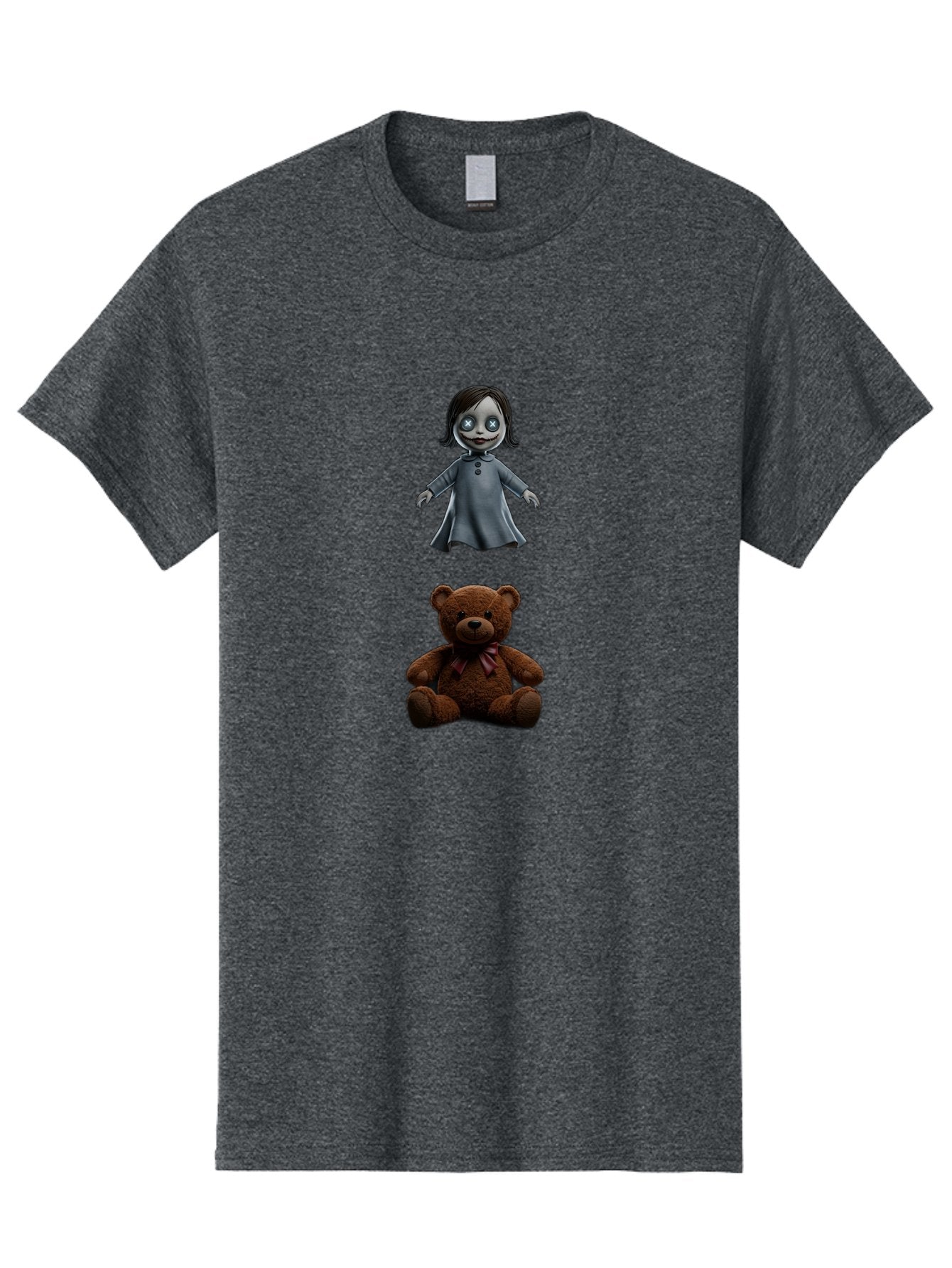 Creepy-Girl-And-Teddy-Bear Men'S Graphic Tee, 100% Cotton, Comfortable Casual Summer Wear, Machine Washable, Vintage Camera, Old Camera, Antique Camera, Black Camera, Classic Photography, Photography Equipment, Nostalgic Device, Film Camera, Bam132 5