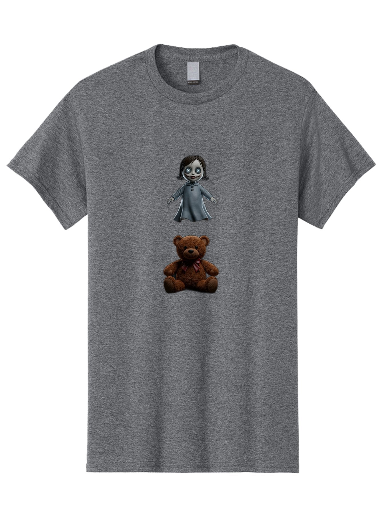 Creepy-Girl-And-Teddy-Bear Men'S Graphic Tee, 100% Cotton, Comfortable Casual Summer Wear, Machine Washable, Vintage Camera, Old Camera, Antique Camera, Black Camera, Classic Photography, Photography Equipment, Nostalgic Device, Film Camera, Bam132 13