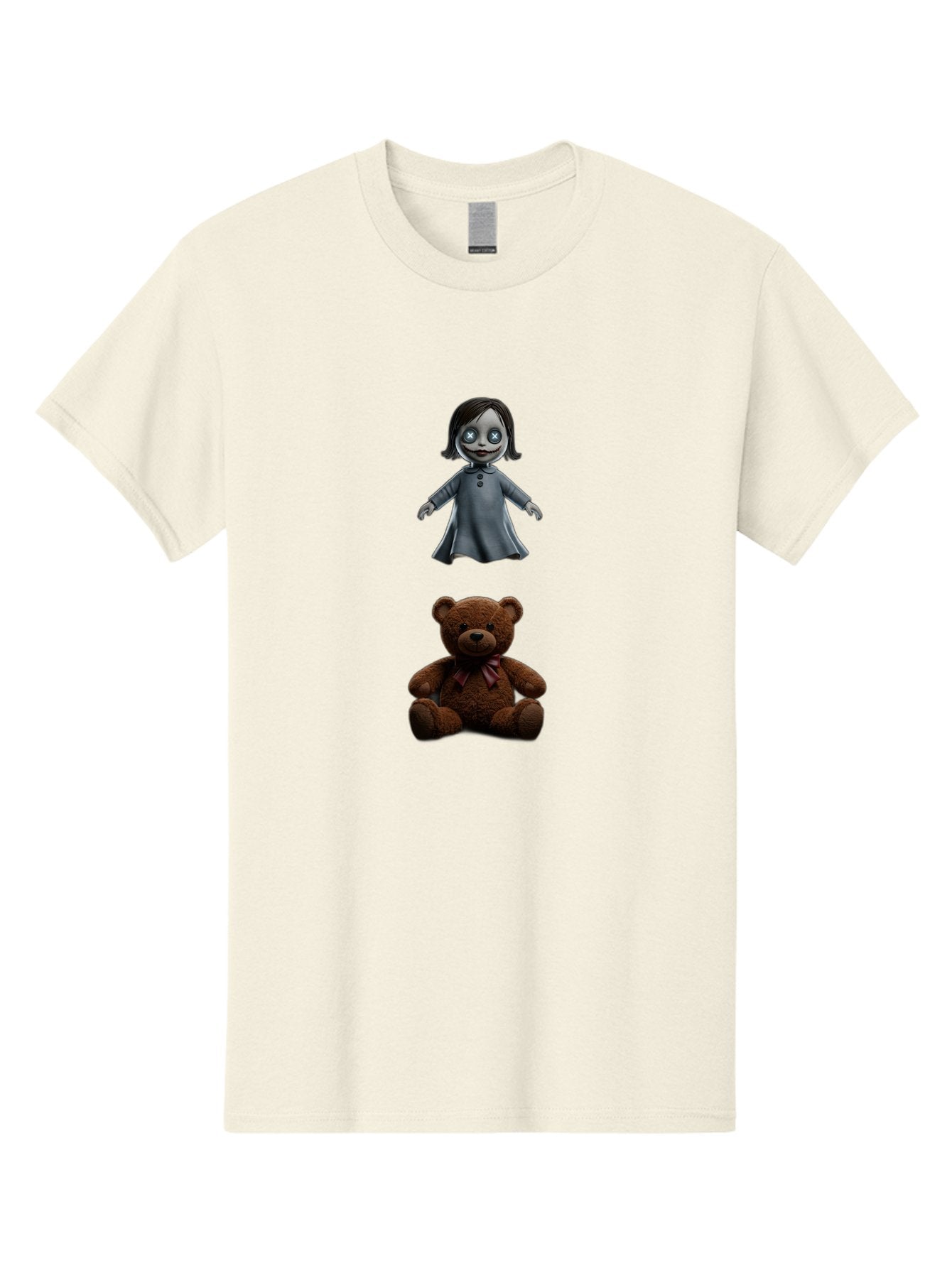 Creepy-Girl-And-Teddy-Bear Men'S Graphic Tee, 100% Cotton, Comfortable Casual Summer Wear, Machine Washable, Vintage Camera, Old Camera, Antique Camera, Black Camera, Classic Photography, Photography Equipment, Nostalgic Device, Film Camera, Bam132 15