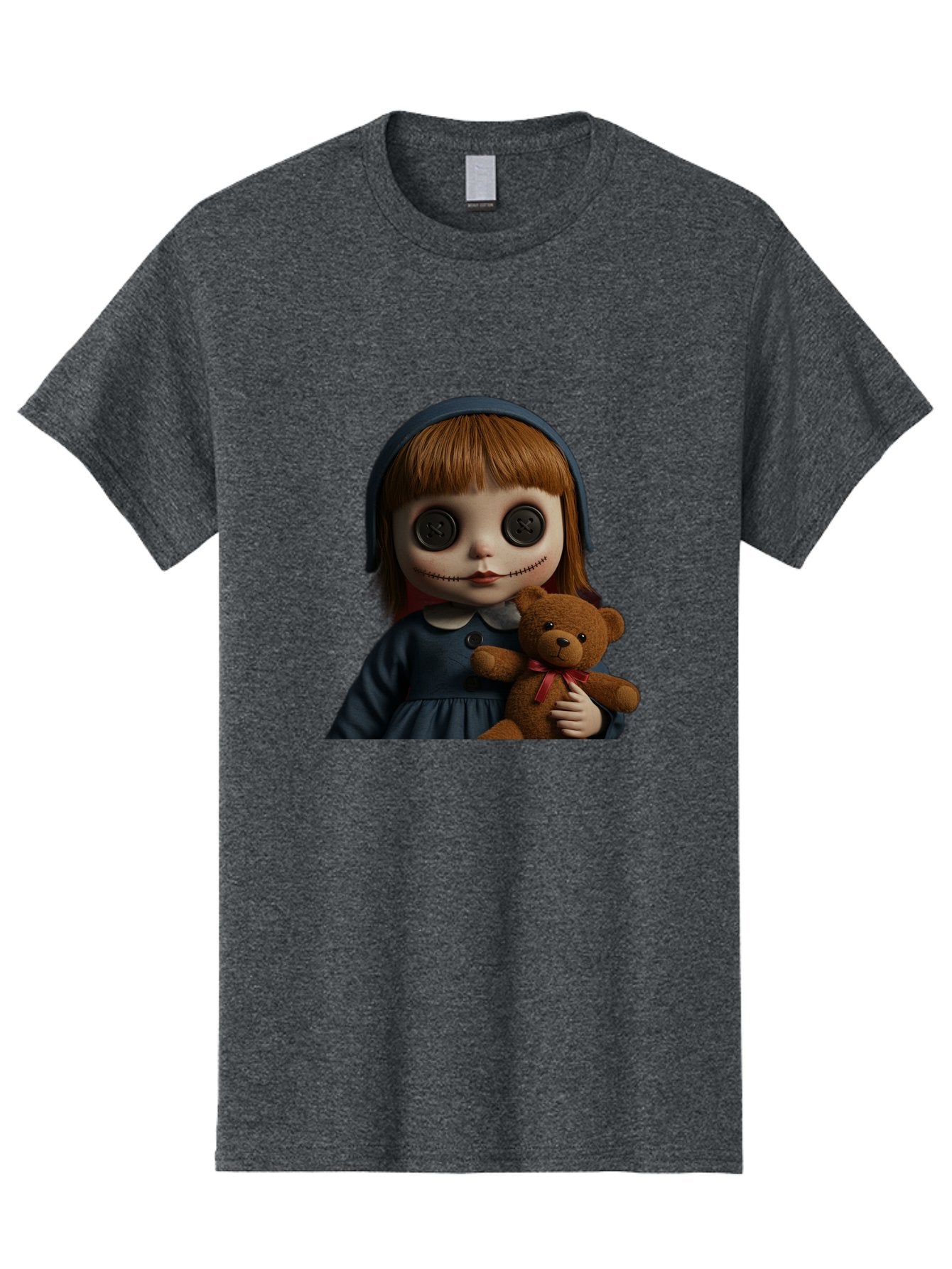 Creepy-Girl-Doll Men'S Graphic Tee, 100% Cotton, Comfortable Casual Summer Wear, Machine Washable, Vintage Camera, Old Camera, Antique Camera, Black Camera, Classic Photography, Photography Equipment, Nostalgic Device, Film Camera, Camera Art Bam133 4