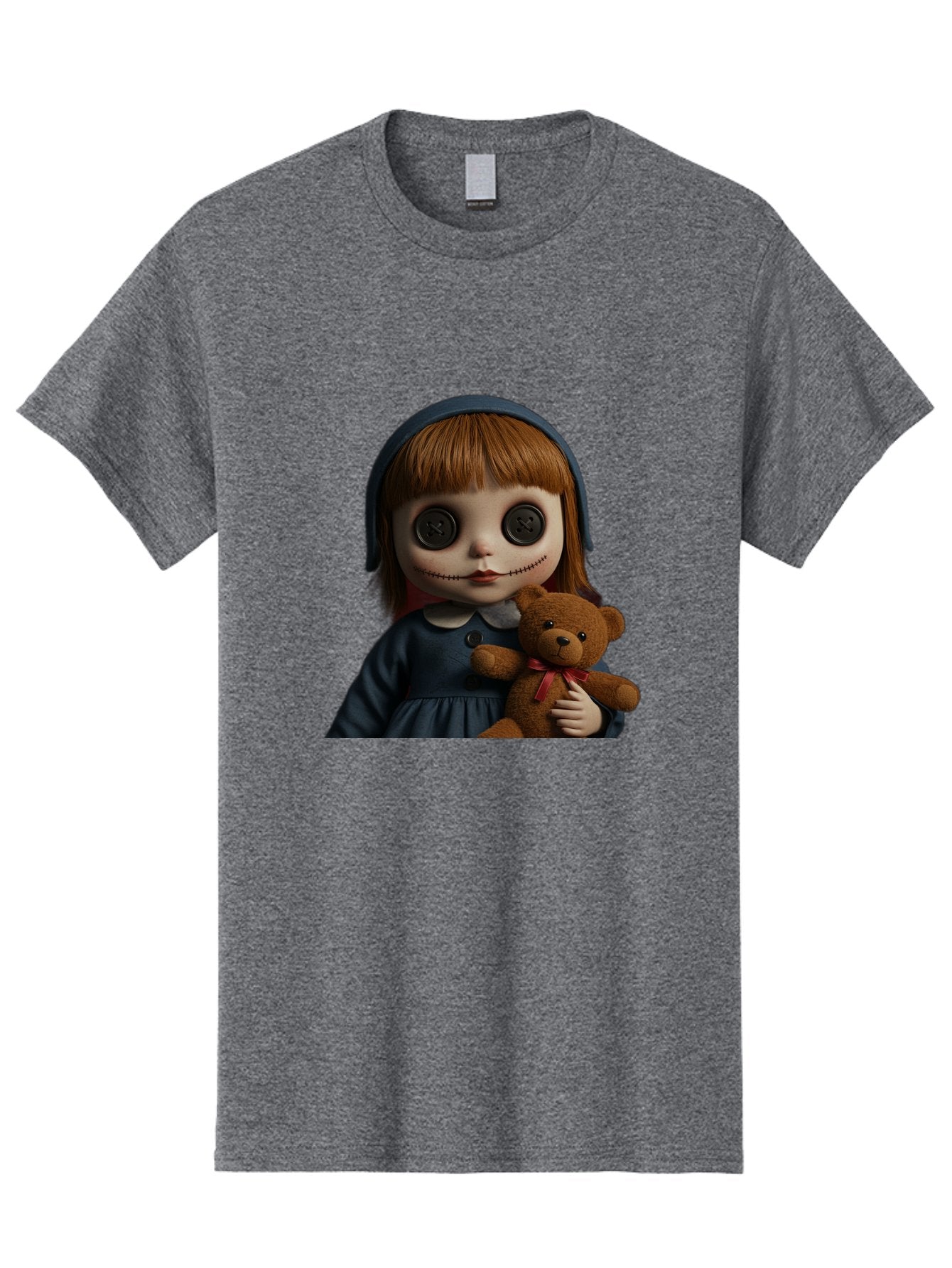 Creepy-Girl-Doll Men'S Graphic Tee, 100% Cotton, Comfortable Casual Summer Wear, Machine Washable, Vintage Camera, Old Camera, Antique Camera, Black Camera, Classic Photography, Photography Equipment, Nostalgic Device, Film Camera, Camera Art Bam133 5