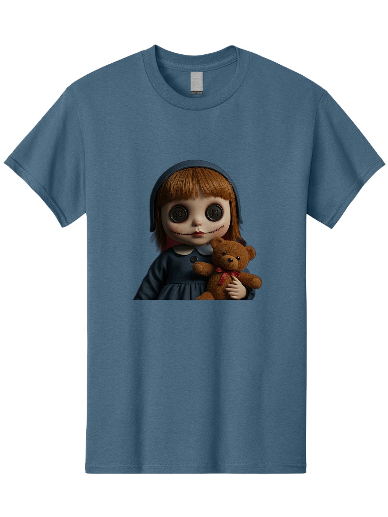 Creepy-Girl-Doll Men'S Graphic Tee, 100% Cotton, Comfortable Casual Summer Wear, Machine Washable, Vintage Camera, Old Camera, Antique Camera, Black Camera, Classic Photography, Photography Equipment, Nostalgic Device, Film Camera, Camera Art Bam133