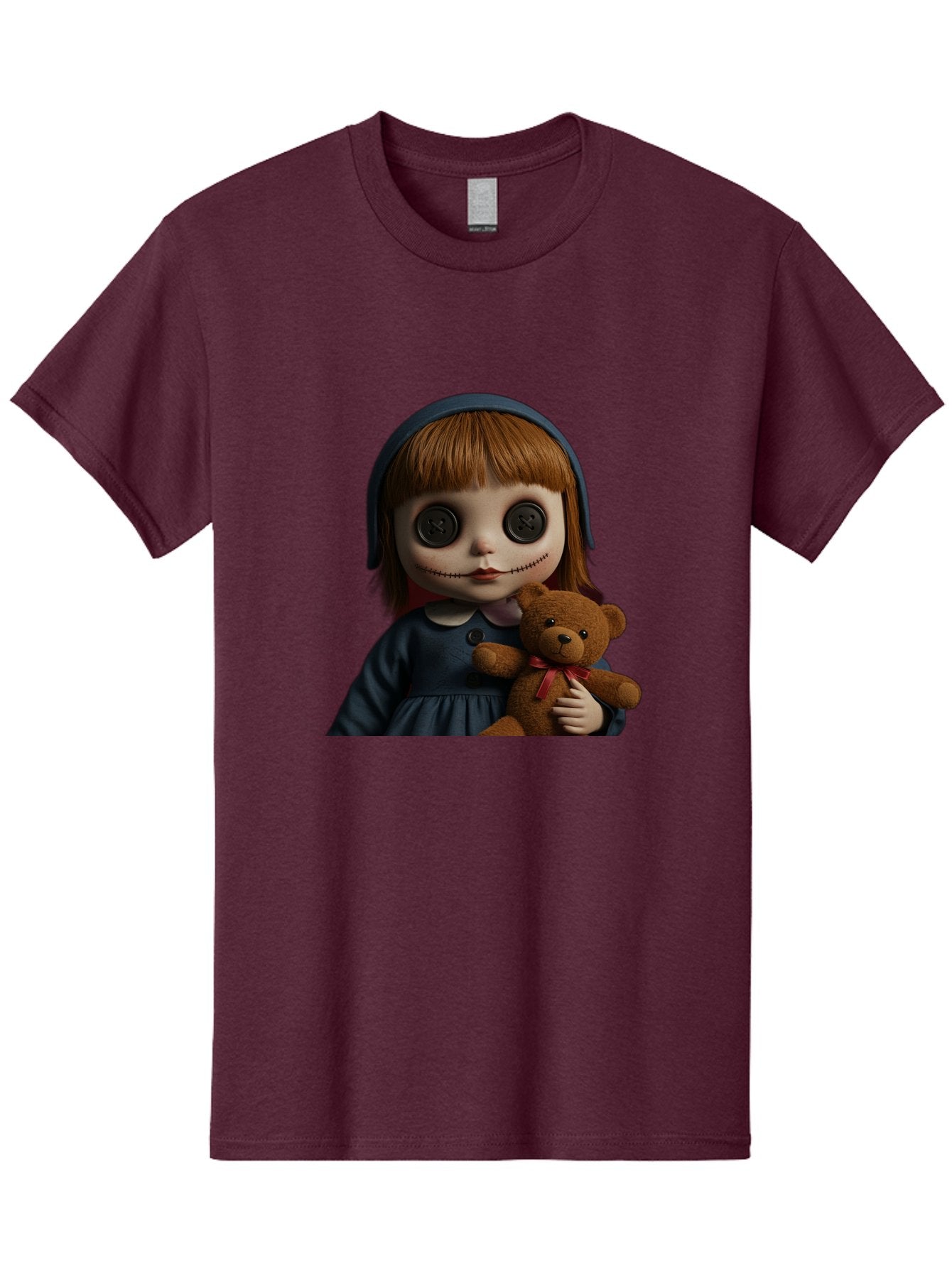 Creepy-Girl-Doll Men'S Graphic Tee, 100% Cotton, Comfortable Casual Summer Wear, Machine Washable, Vintage Camera, Old Camera, Antique Camera, Black Camera, Classic Photography, Photography Equipment, Nostalgic Device, Film Camera, Camera Art Bam133 3