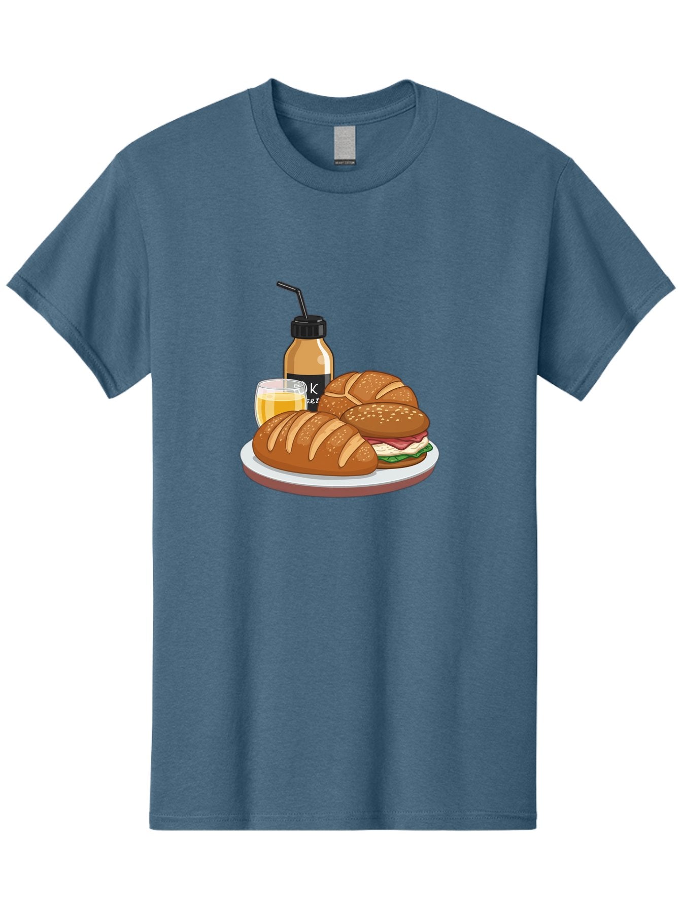 Croissant-Sandwich-And-Keket-Drink Men'S Graphic Tee, 100% Cotton, Comfortable Casual Summer Wear, Machine Washable, Vintage Camera, Old Camera, Antique Camera, Black Camera, Classic Photography, Photography Equipment, Nostalgic Device, Bam135
