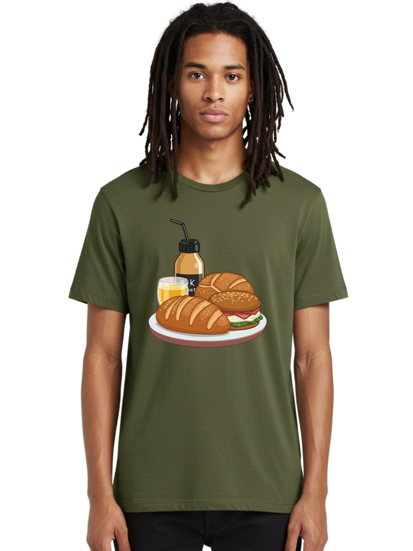 Croissant-Sandwich-And-Keket-Drink Men'S Graphic Tee, 100% Cotton, Comfortable Casual Summer Wear, Machine Washable, Vintage Camera, Old Camera, Antique Camera, Black Camera, Classic Photography, Photography Equipment, Nostalgic Device, Bam135 20