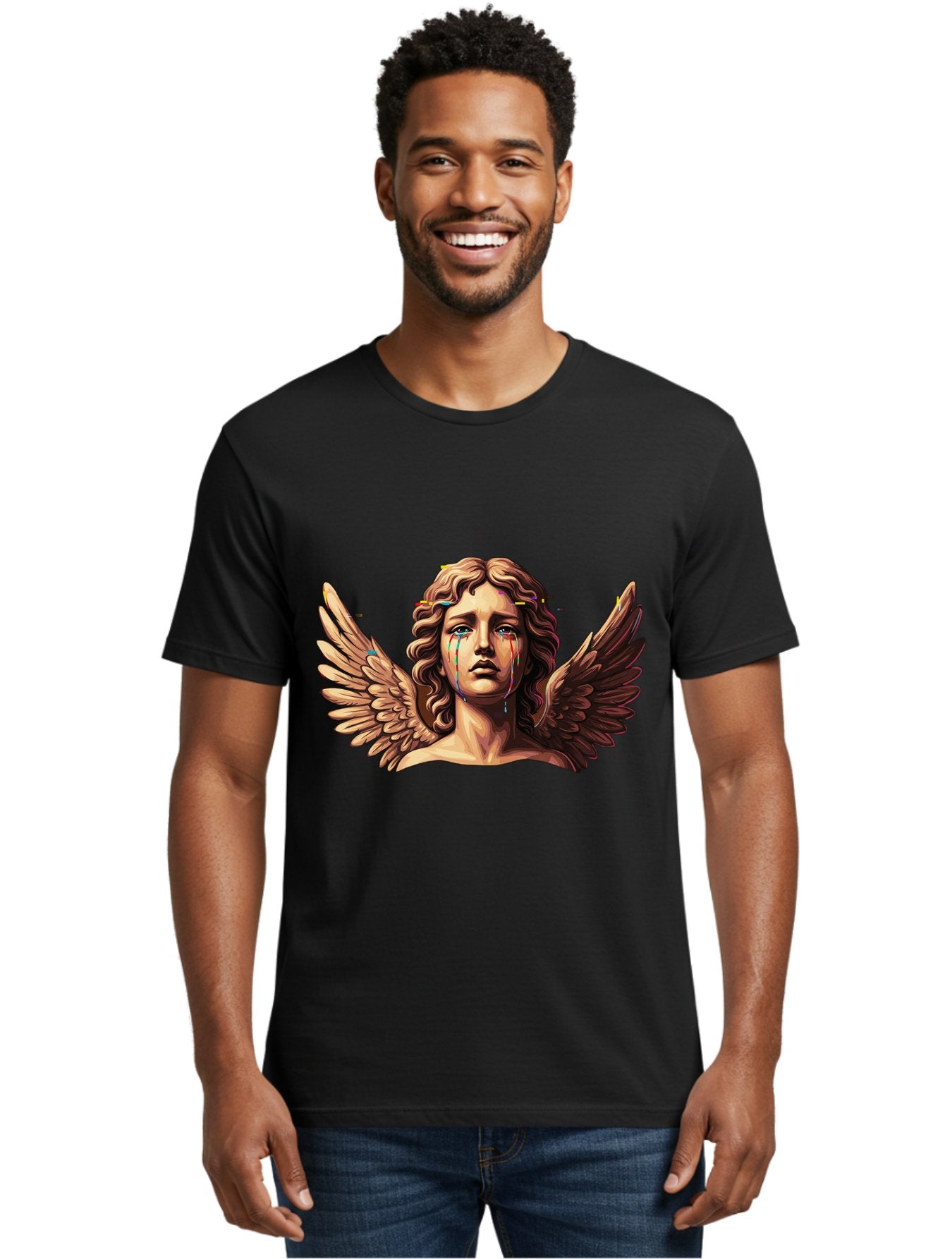 Crying-Angel-Statue-1 Men'S Graphic Tee, 100% Cotton, Comfortable Casual Summer Wear, Machine Washable, Vintage Camera, Old Camera, Antique Camera, Black Camera, Classic Photography, Photography Equipment, Nostalgic Device, Film Camera, Bam139 23