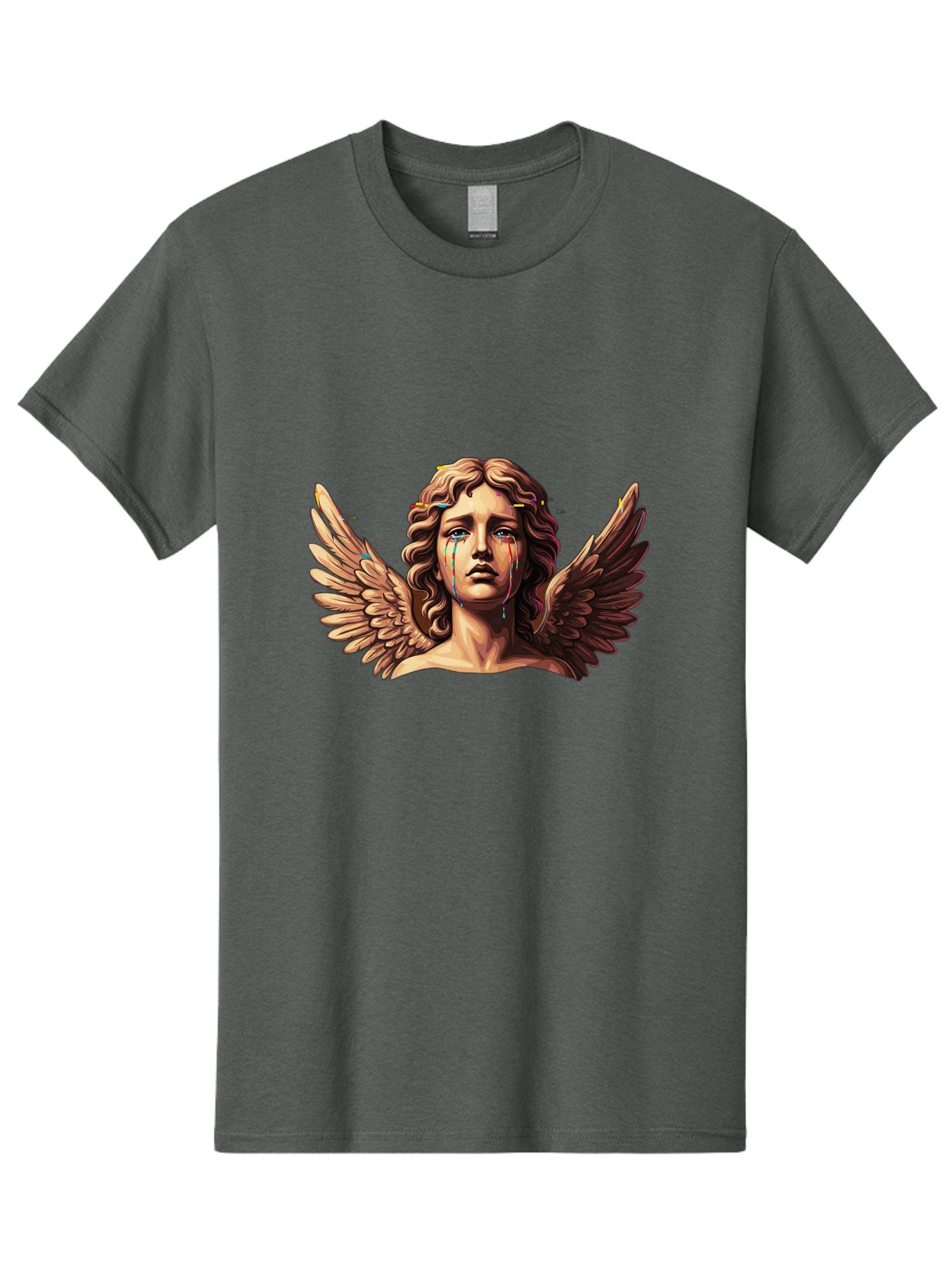 Crying-Angel-Statue-1 Men'S Graphic Tee, 100% Cotton, Comfortable Casual Summer Wear, Machine Washable, Vintage Camera, Old Camera, Antique Camera, Black Camera, Classic Photography, Photography Equipment, Nostalgic Device, Film Camera, Bam139