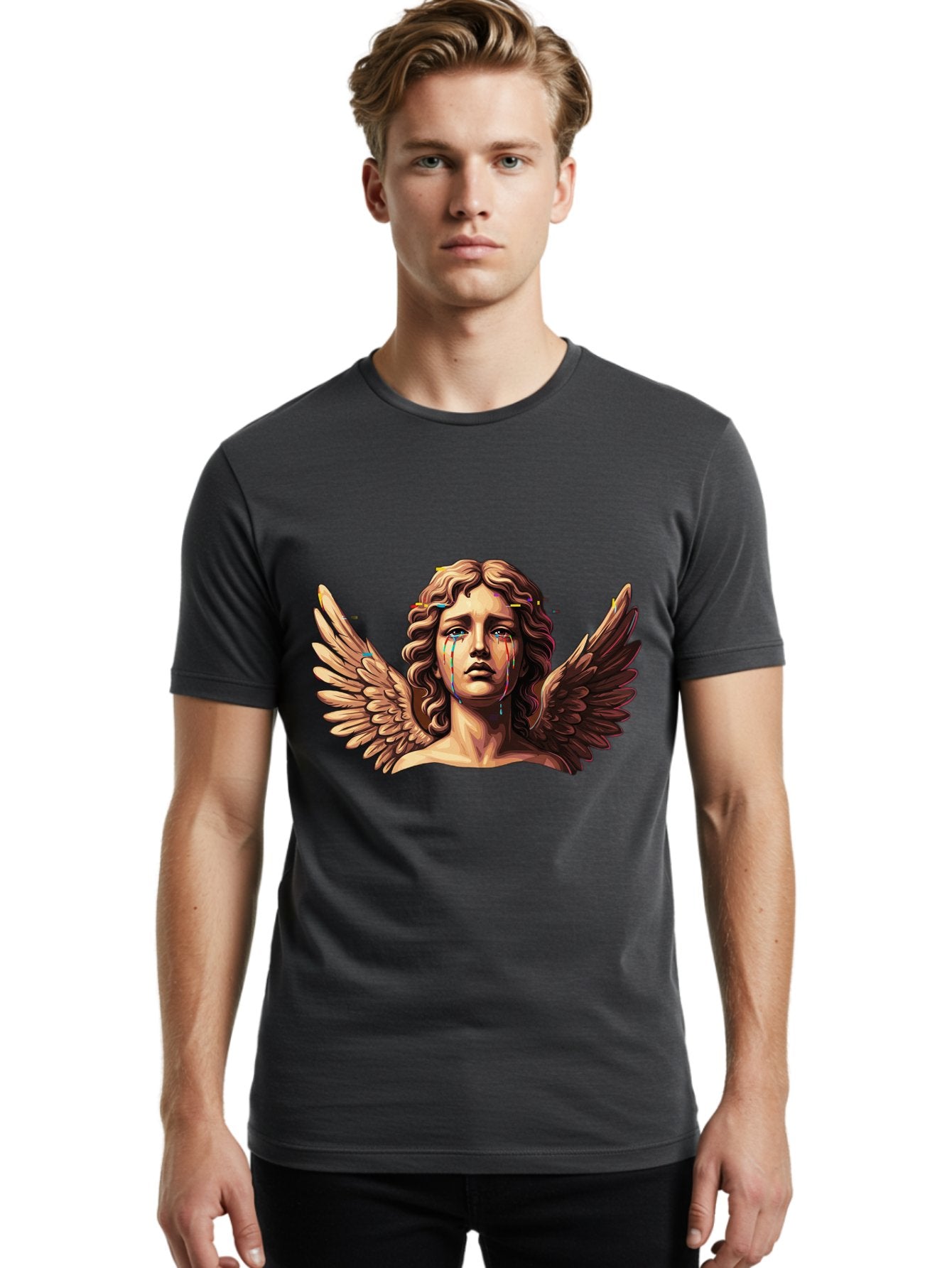 Crying-Angel-Statue-1 Men'S Graphic Tee, 100% Cotton, Comfortable Casual Summer Wear, Machine Washable, Vintage Camera, Old Camera, Antique Camera, Black Camera, Classic Photography, Photography Equipment, Nostalgic Device, Film Camera, Bam139 22