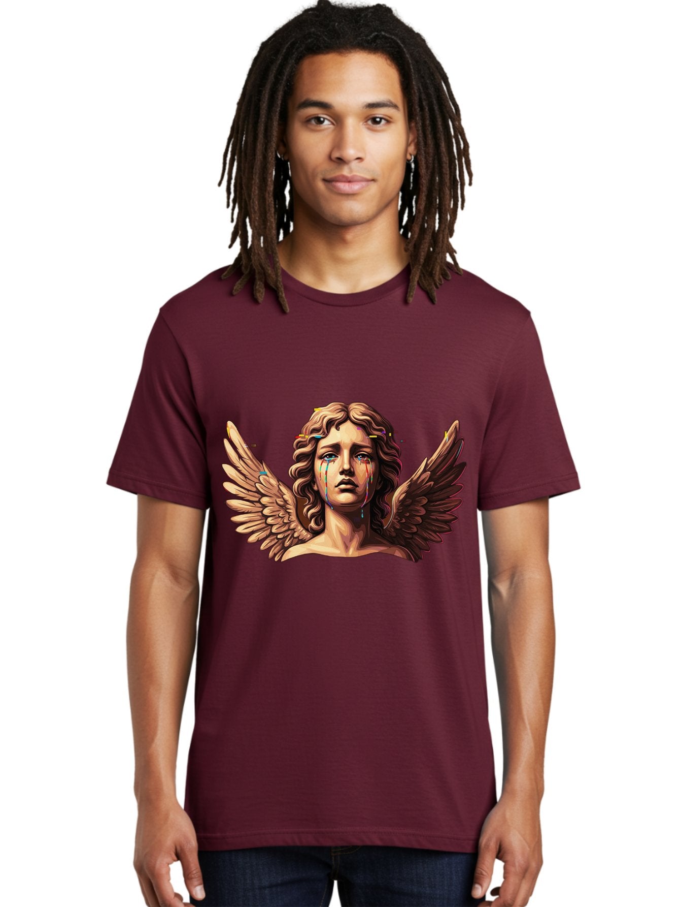 Crying-Angel-Statue-1 Men'S Graphic Tee, 100% Cotton, Comfortable Casual Summer Wear, Machine Washable, Vintage Camera, Old Camera, Antique Camera, Black Camera, Classic Photography, Photography Equipment, Nostalgic Device, Film Camera, Bam139 17
