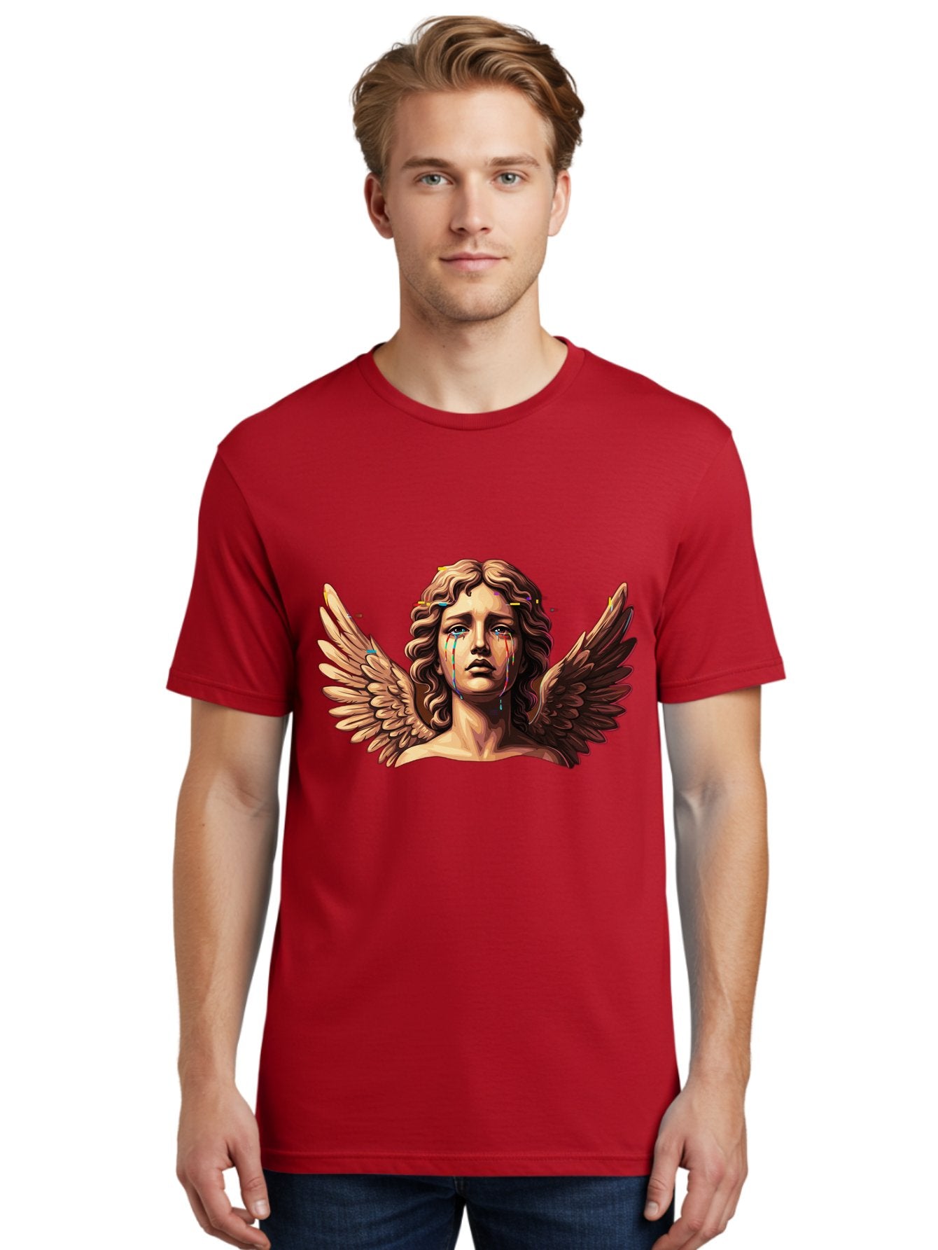 Crying-Angel-Statue-1 Men'S Graphic Tee, 100% Cotton, Comfortable Casual Summer Wear, Machine Washable, Vintage Camera, Old Camera, Antique Camera, Black Camera, Classic Photography, Photography Equipment, Nostalgic Device, Film Camera, Bam139 21