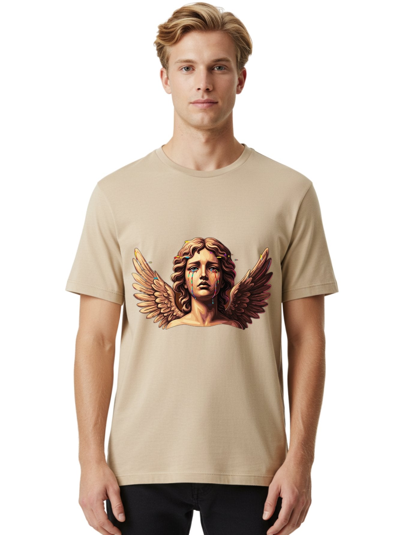Crying-Angel-Statue-1 Men'S Graphic Tee, 100% Cotton, Comfortable Casual Summer Wear, Machine Washable, Vintage Camera, Old Camera, Antique Camera, Black Camera, Classic Photography, Photography Equipment, Nostalgic Device, Film Camera, Bam139 20