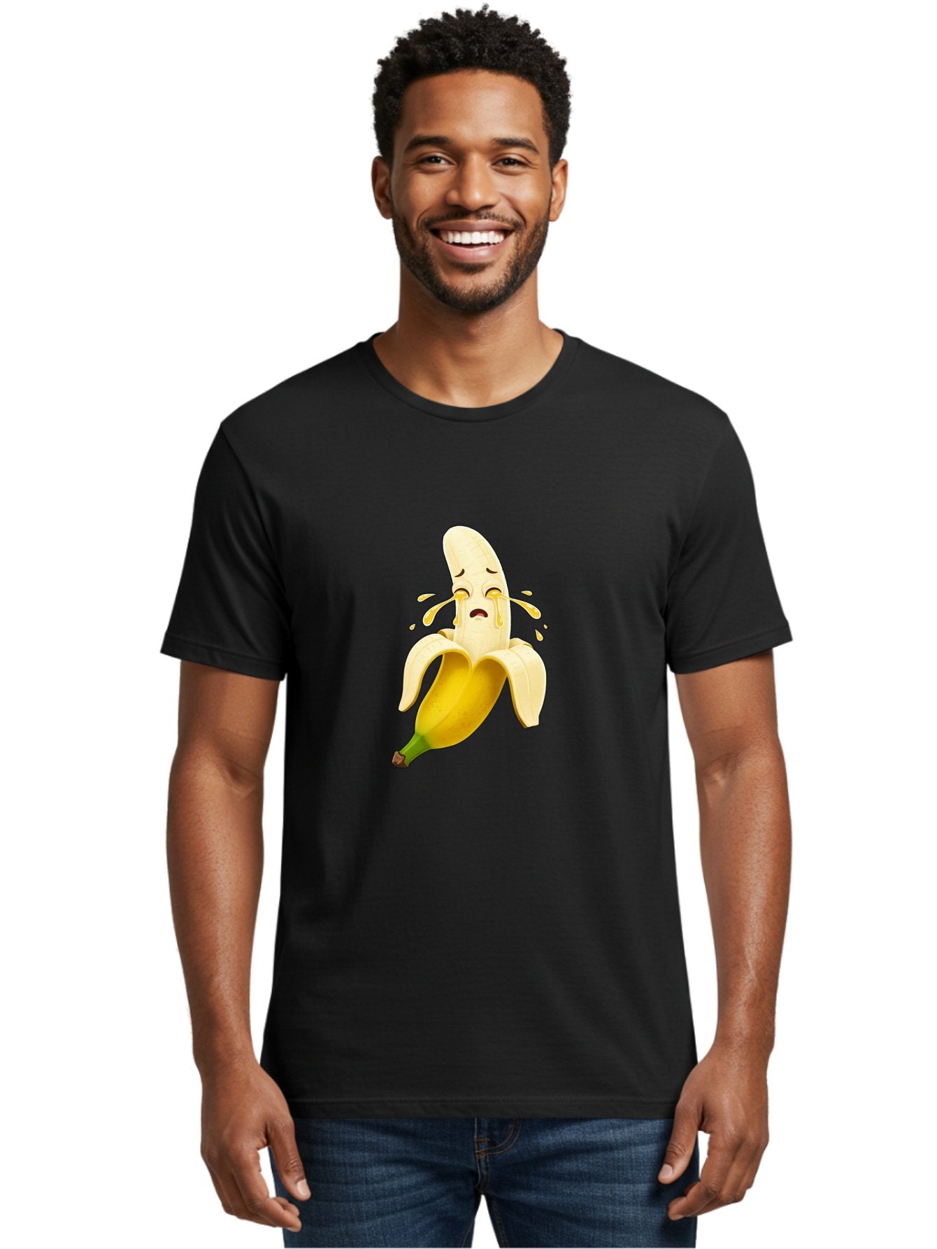 Crying-Banana-3 Men'S Graphic Tee, 100% Cotton, Comfortable Casual Summer Wear, Machine Washable, Vintage Camera, Old Camera, Antique Camera, Black Camera, Classic Photography, Photography Equipment, Nostalgic Device, Film Camera, Camera Art Bam144 19