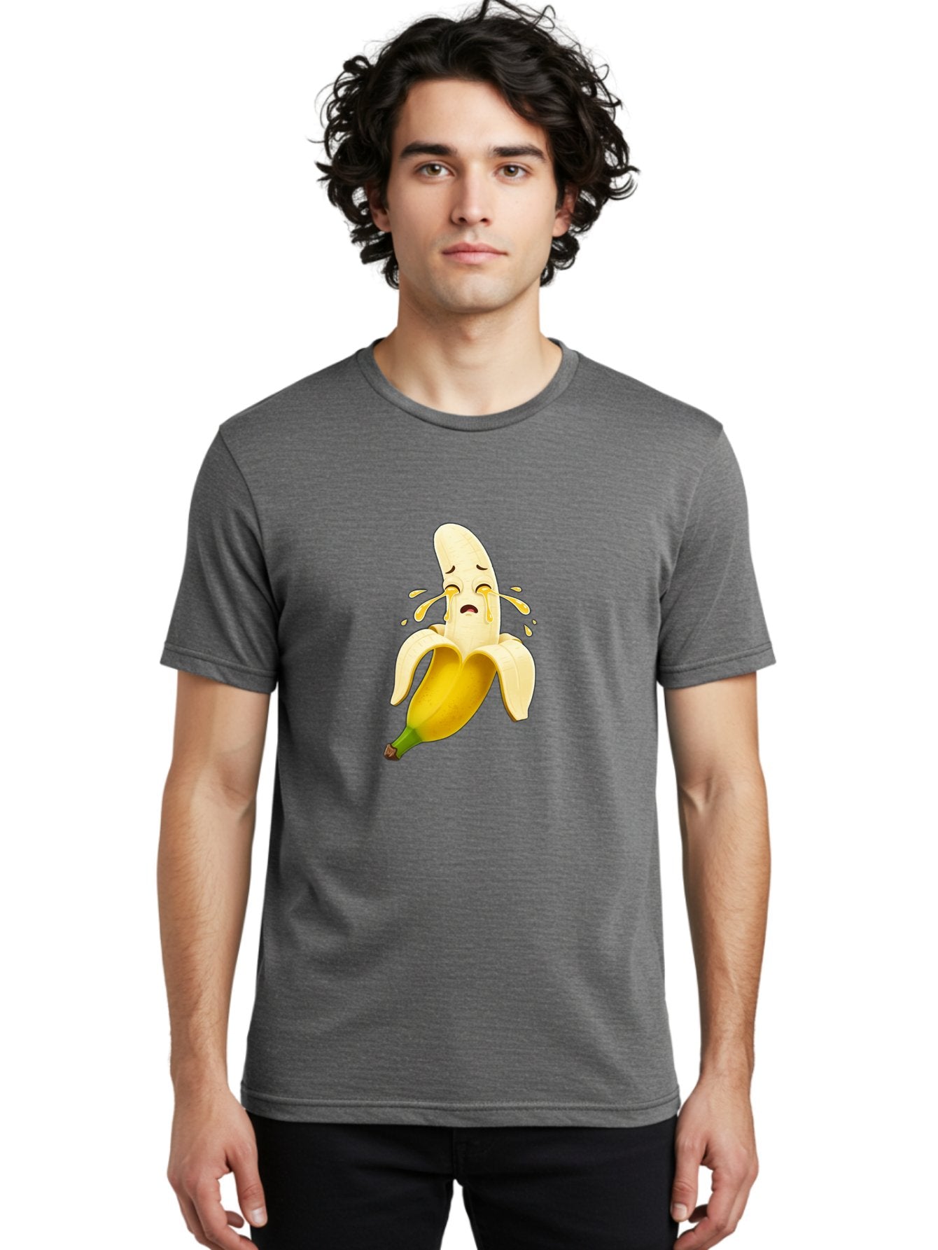 Crying-Banana-3 Men'S Graphic Tee, 100% Cotton, Comfortable Casual Summer Wear, Machine Washable, Vintage Camera, Old Camera, Antique Camera, Black Camera, Classic Photography, Photography Equipment, Nostalgic Device, Film Camera, Camera Art Bam144 18
