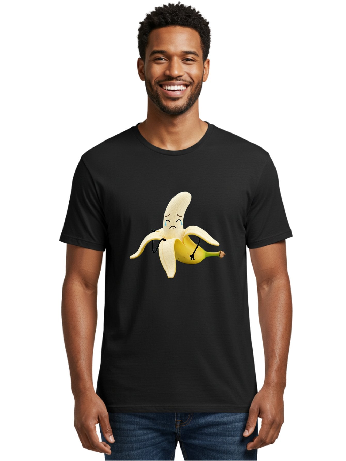 Crying-Banana-6 Men'S Graphic Tee, 100% Cotton, Comfortable Casual Summer Wear, Machine Washable, Vintage Camera, Old Camera, Antique Camera, Black Camera, Classic Photography, Photography Equipment, Nostalgic Device, Film Camera, Camera Art Bam147 19