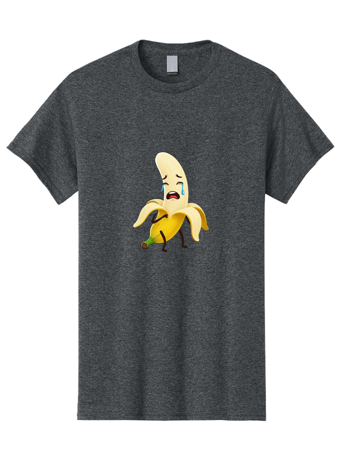 Crying-Banana-Character Men'S Graphic Tee, 100% Cotton, Comfortable Casual Summer Wear, Machine Washable, Vintage Camera, Old Camera, Antique Camera, Black Camera, Classic Photography, Photography Equipment, Nostalgic Device, Film Camera, Bam149