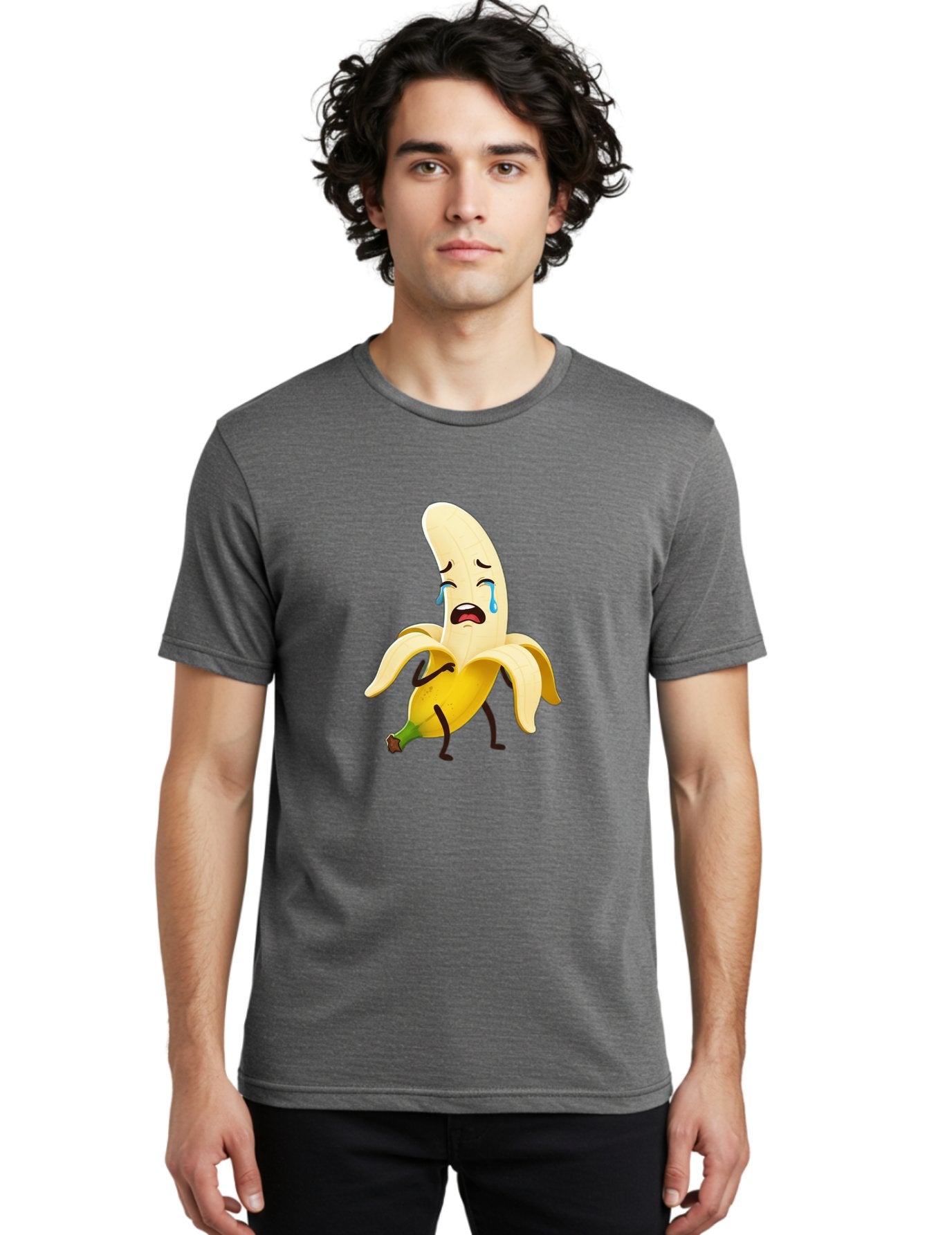 Crying-Banana-Character Men'S Graphic Tee, 100% Cotton, Comfortable Casual Summer Wear, Machine Washable, Vintage Camera, Old Camera, Antique Camera, Black Camera, Classic Photography, Photography Equipment, Nostalgic Device, Film Camera, Bam149 18