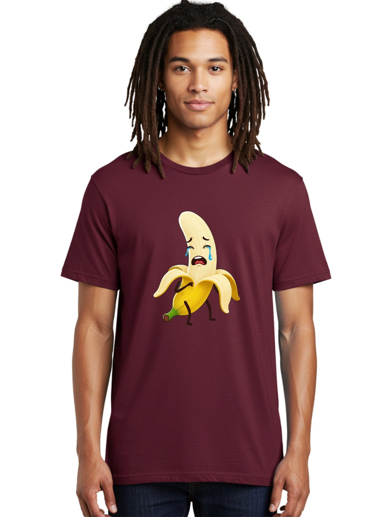 Crying-Banana-Character Men'S Graphic Tee, 100% Cotton, Comfortable Casual Summer Wear, Machine Washable, Vintage Camera, Old Camera, Antique Camera, Black Camera, Classic Photography, Photography Equipment, Nostalgic Device, Film Camera, Bam149 16