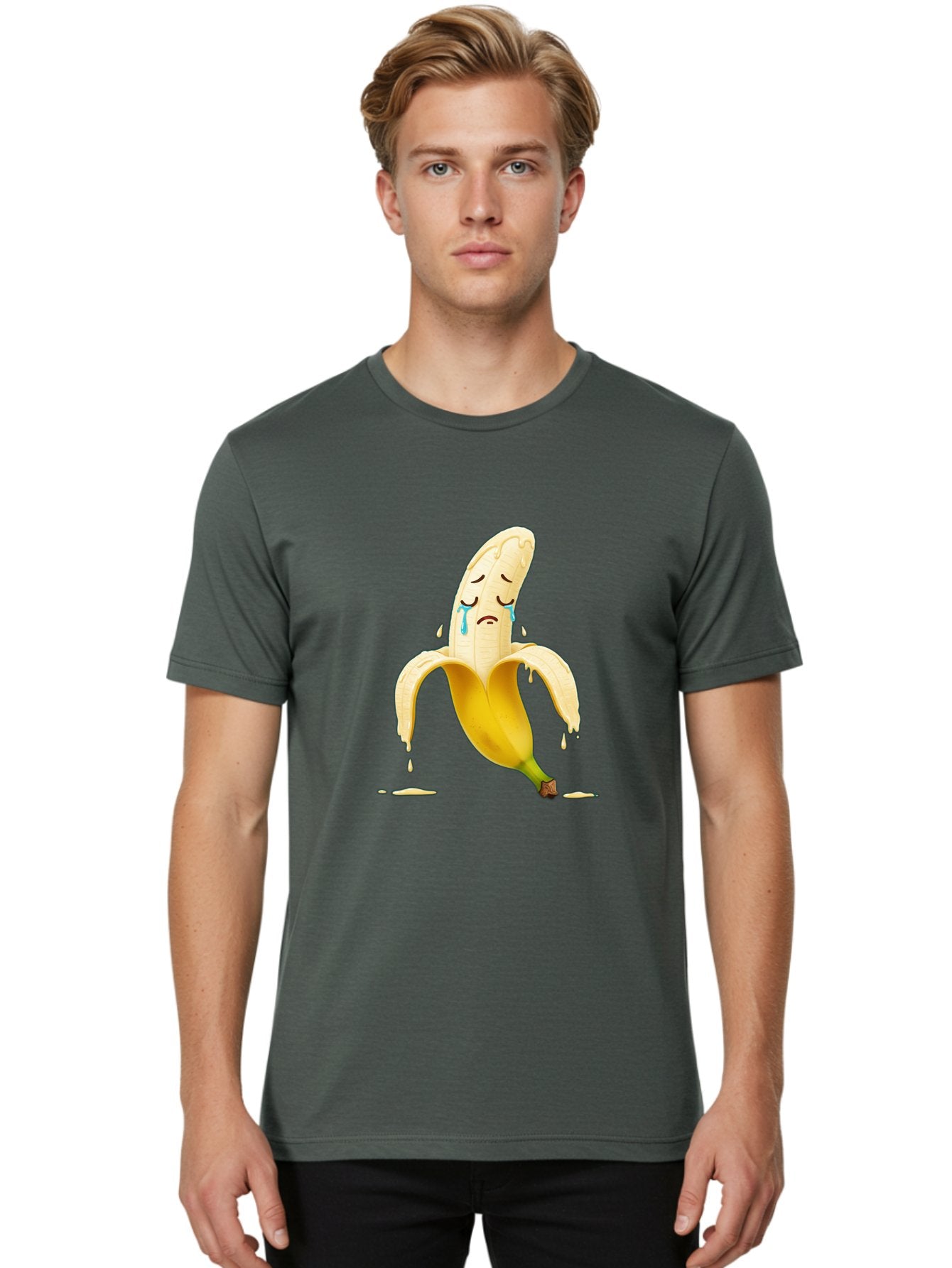Crying-Banana-Peel-1 Men'S Graphic Tee, 100% Cotton, Comfortable Casual Summer Wear, Machine Washable, Vintage Camera, Old Camera, Antique Camera, Black Camera, Classic Photography, Photography Equipment, Nostalgic Device, Film Camera, Bam150 29