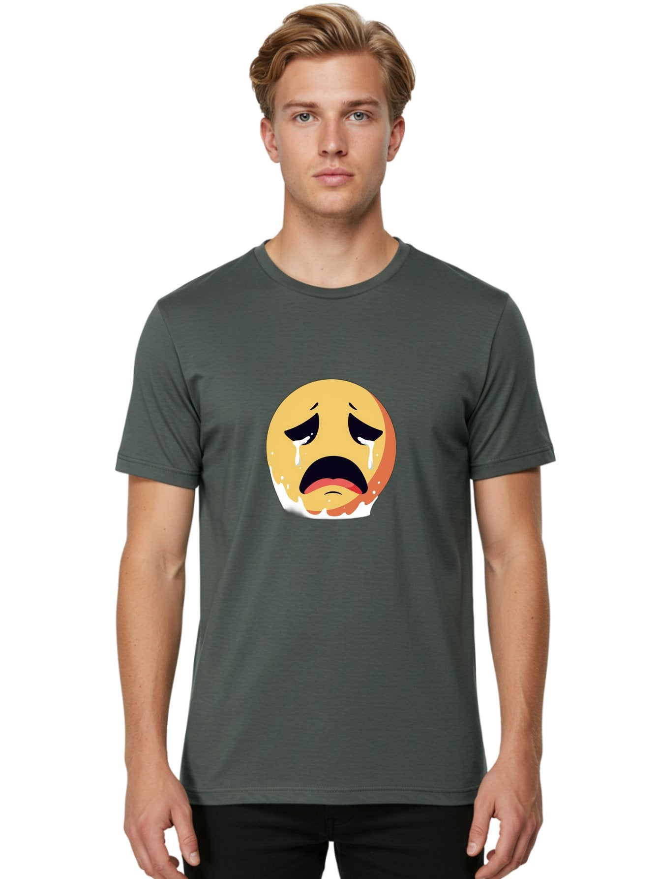 Crying-Emoji Men'S Graphic Tee, 100% Cotton, Comfortable Casual Summer Wear, Machine Washable, Vintage Camera, Old Camera, Antique Camera, Black Camera, Classic Photography, Photography Equipment, Nostalgic Device, Film Camera, Camera Art Bam156 18