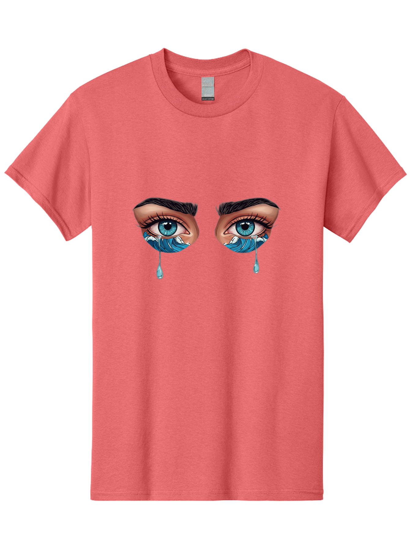 Crying-Eyes-With-Ocean-Waves Men'S Graphic Tee, 100% Cotton, Comfortable Casual Summer Wear, Machine Washable, Vintage Camera, Old Camera, Antique Camera, Black Camera, Classic Photography, Photography Equipment, Nostalgic Device, Film Camera, Bam157 7