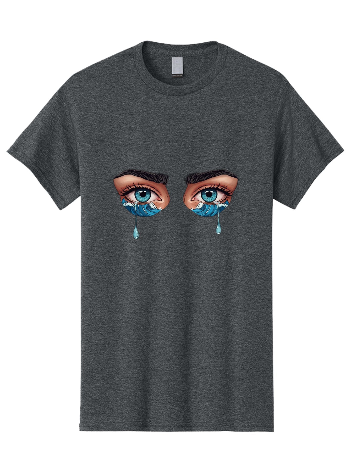 Crying-Eyes-With-Ocean-Waves Men'S Graphic Tee, 100% Cotton, Comfortable Casual Summer Wear, Machine Washable, Vintage Camera, Old Camera, Antique Camera, Black Camera, Classic Photography, Photography Equipment, Nostalgic Device, Film Camera, Bam157 10