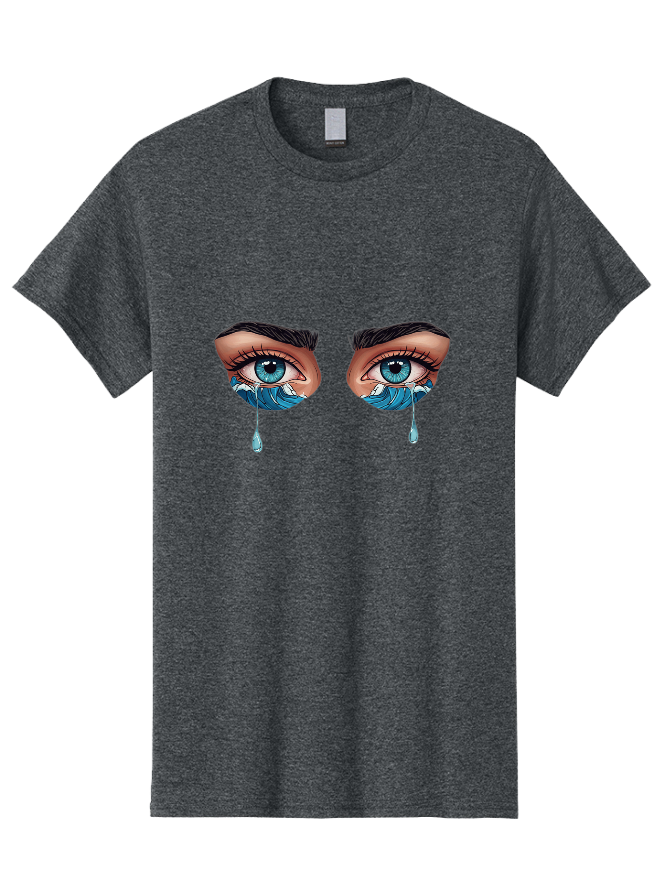 Crying-Eyes-With-Ocean-Waves Men'S Graphic Tee, 100% Cotton, Comfortable Casual Summer Wear, Machine Washable, Vintage Camera, Old Camera, Antique Camera, Black Camera, Classic Photography, Photography Equipment, Nostalgic Device, Film Camera, Bam157 14