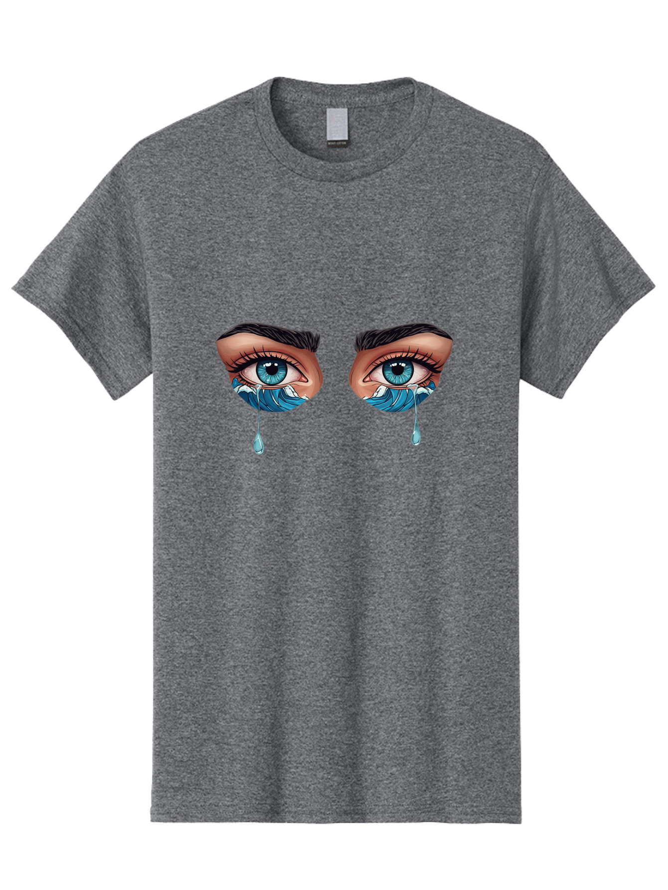 Crying-Eyes-With-Ocean-Waves Men'S Graphic Tee, 100% Cotton, Comfortable Casual Summer Wear, Machine Washable, Vintage Camera, Old Camera, Antique Camera, Black Camera, Classic Photography, Photography Equipment, Nostalgic Device, Film Camera, Bam157 12