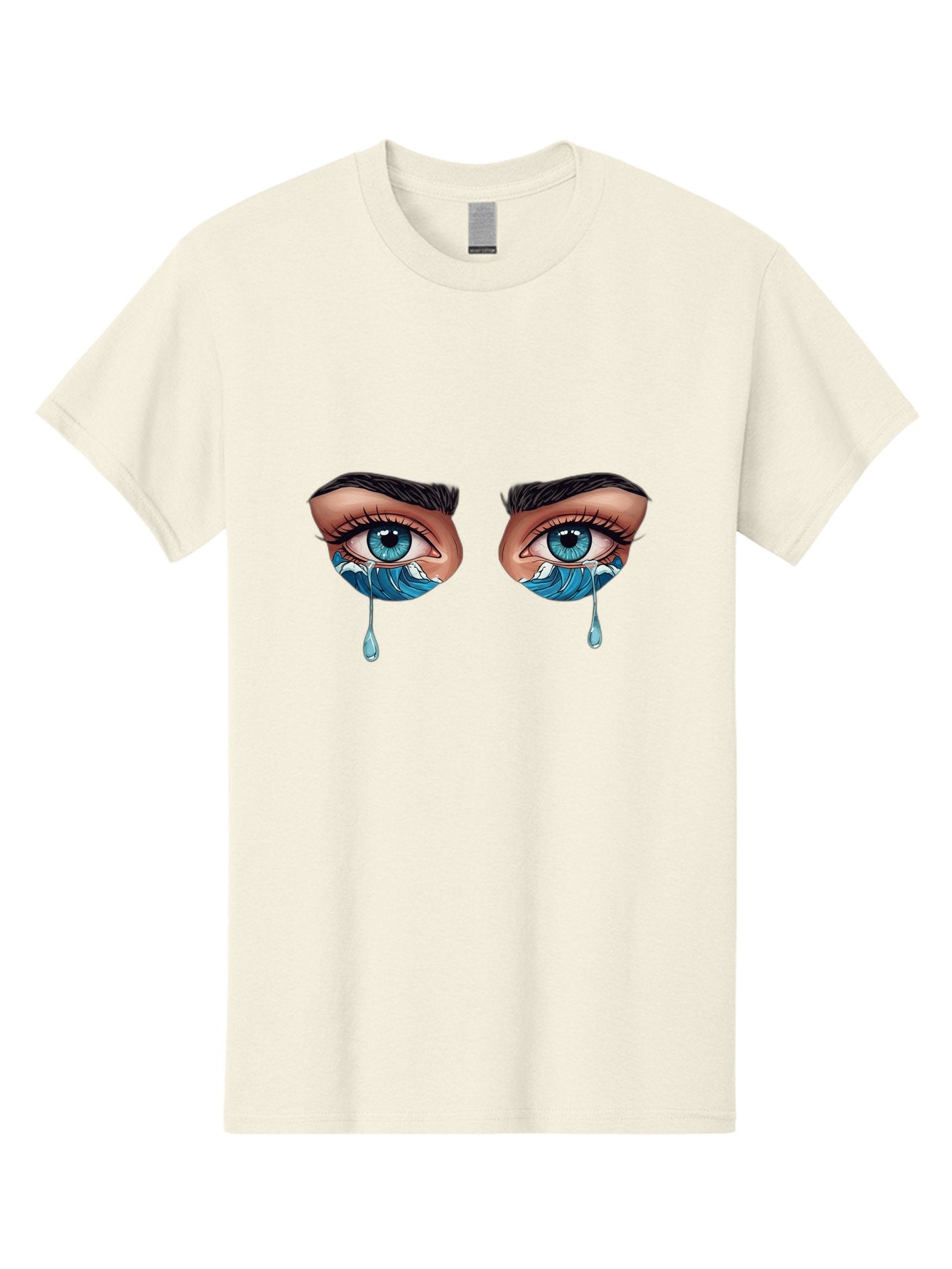Crying-Eyes-With-Ocean-Waves Men'S Graphic Tee, 100% Cotton, Comfortable Casual Summer Wear, Machine Washable, Vintage Camera, Old Camera, Antique Camera, Black Camera, Classic Photography, Photography Equipment, Nostalgic Device, Film Camera, Bam157 8