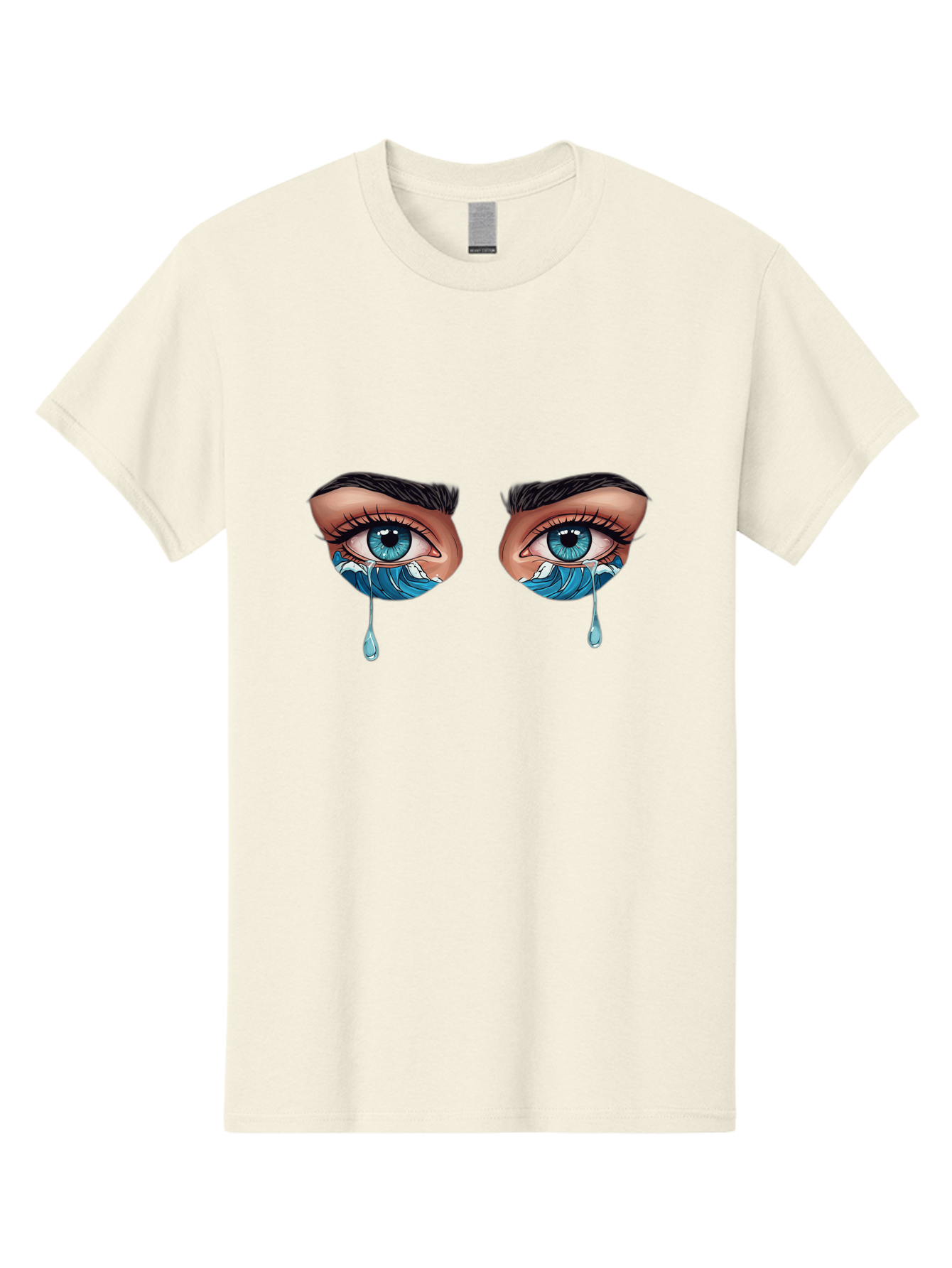 Crying-Eyes-With-Ocean-Waves Men'S Graphic Tee, 100% Cotton, Comfortable Casual Summer Wear, Machine Washable, Vintage Camera, Old Camera, Antique Camera, Black Camera, Classic Photography, Photography Equipment, Nostalgic Device, Film Camera, Bam157 6