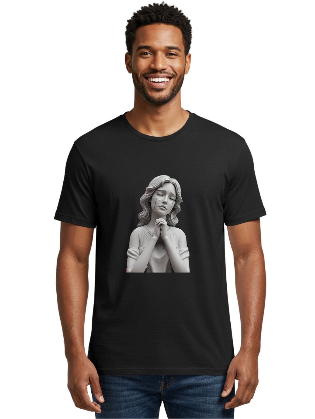 Crying-Lady-Statue Men'S Graphic Tee, 100% Cotton, Comfortable Casual Summer Wear, Machine Washable, Vintage Camera, Old Camera, Antique Camera, Black Camera, Classic Photography, Photography Equipment, Nostalgic Device, Film Camera, Bam160 22