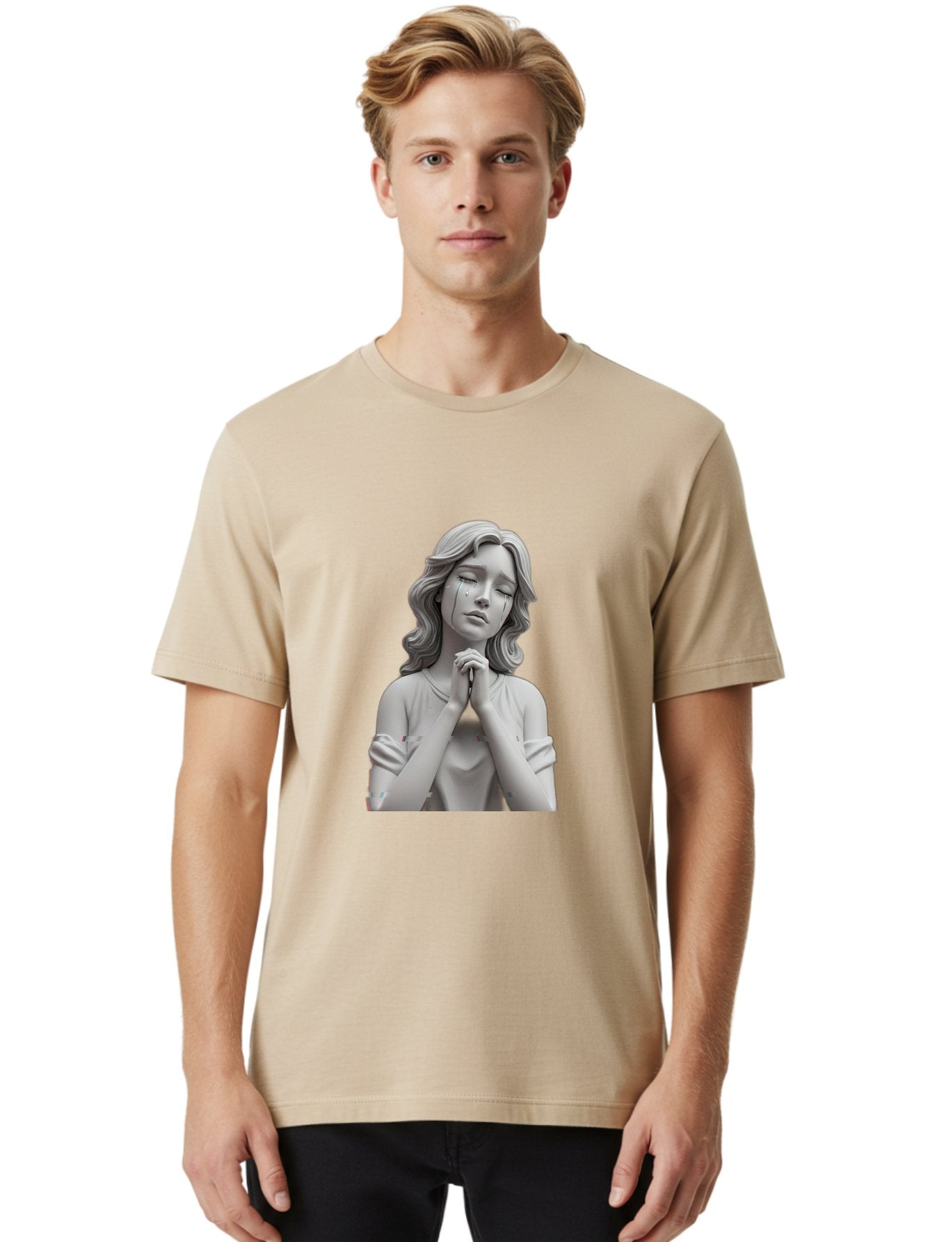 Crying-Lady-Statue Men'S Graphic Tee, 100% Cotton, Comfortable Casual Summer Wear, Machine Washable, Vintage Camera, Old Camera, Antique Camera, Black Camera, Classic Photography, Photography Equipment, Nostalgic Device, Film Camera, Bam160 28