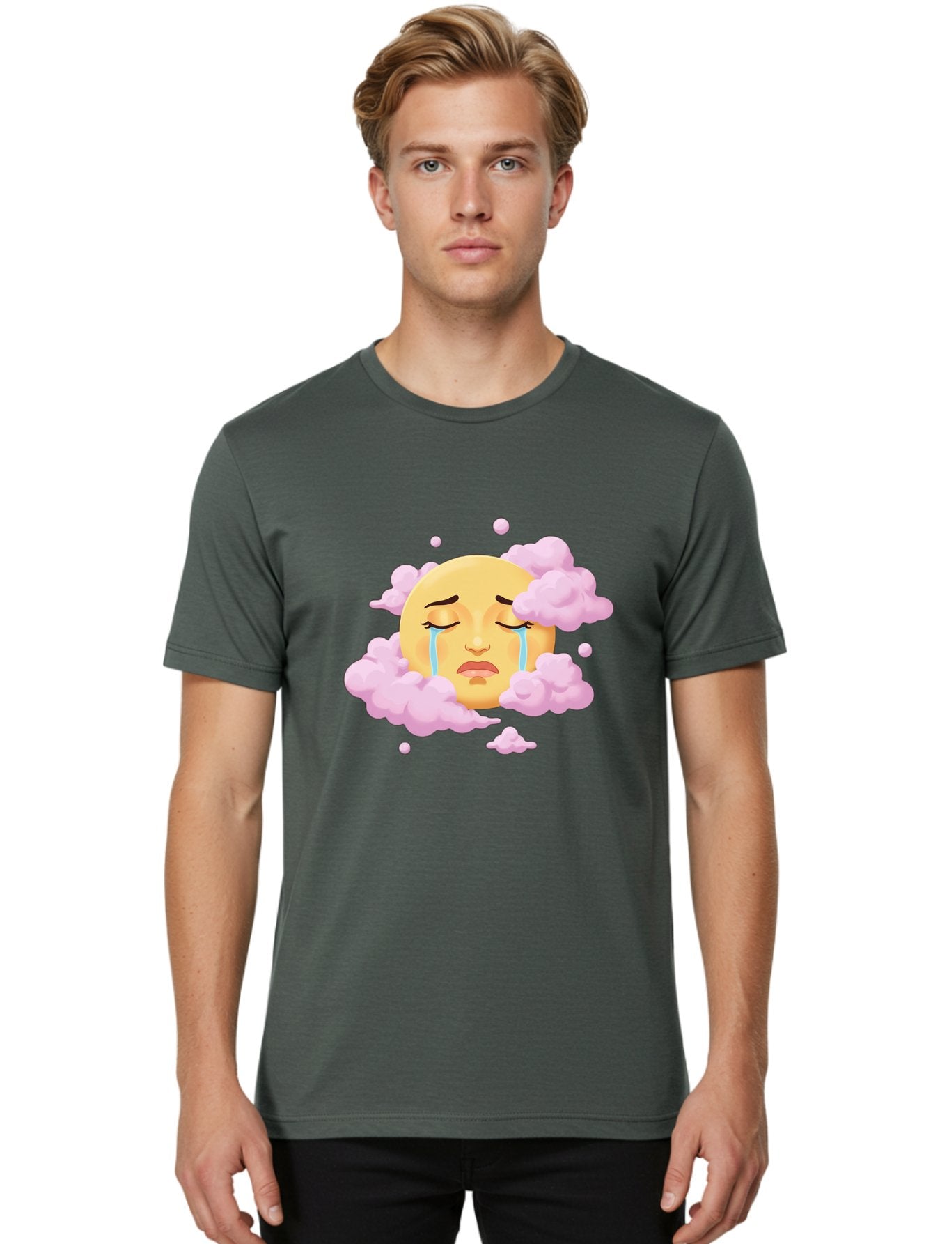 Crying-Moon-Face Men'S Graphic Tee, 100% Cotton, Comfortable Casual Summer Wear, Machine Washable, Vintage Camera, Old Camera, Antique Camera, Black Camera, Classic Photography, Photography Equipment, Nostalgic Device, Film Camera, Camera Art Bam161 16