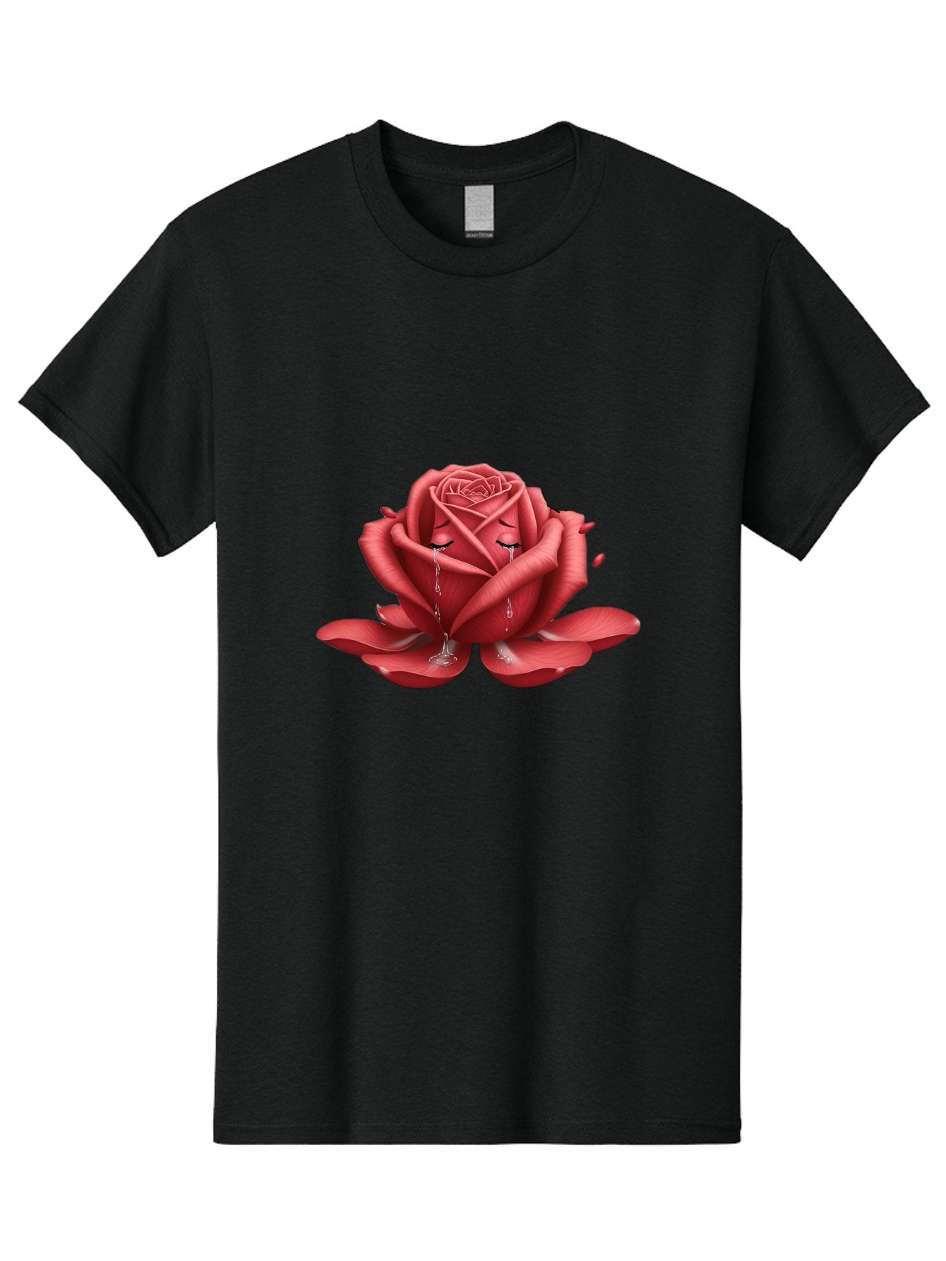 Crying-Rose-1 Men'S Graphic Tee, 100% Cotton, Comfortable Casual Summer Wear, Machine Washable, Vintage Camera, Old Camera, Antique Camera, Black Camera, Classic Photography, Photography Equipment, Nostalgic Device, Film Camera, Camera Art Bam178 15