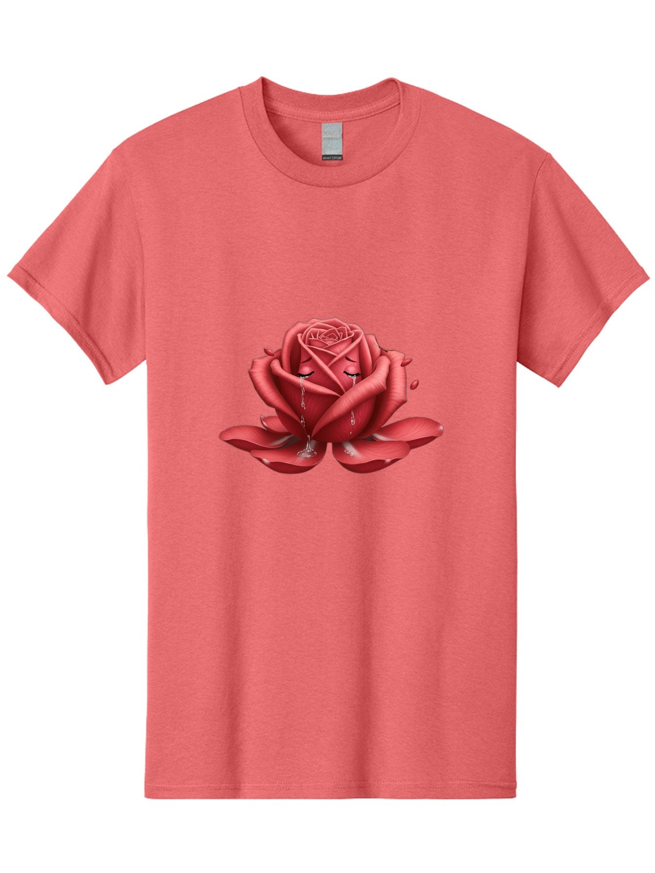 Crying-Rose-1 Men'S Graphic Tee, 100% Cotton, Comfortable Casual Summer Wear, Machine Washable, Vintage Camera, Old Camera, Antique Camera, Black Camera, Classic Photography, Photography Equipment, Nostalgic Device, Film Camera, Camera Art Bam178 4